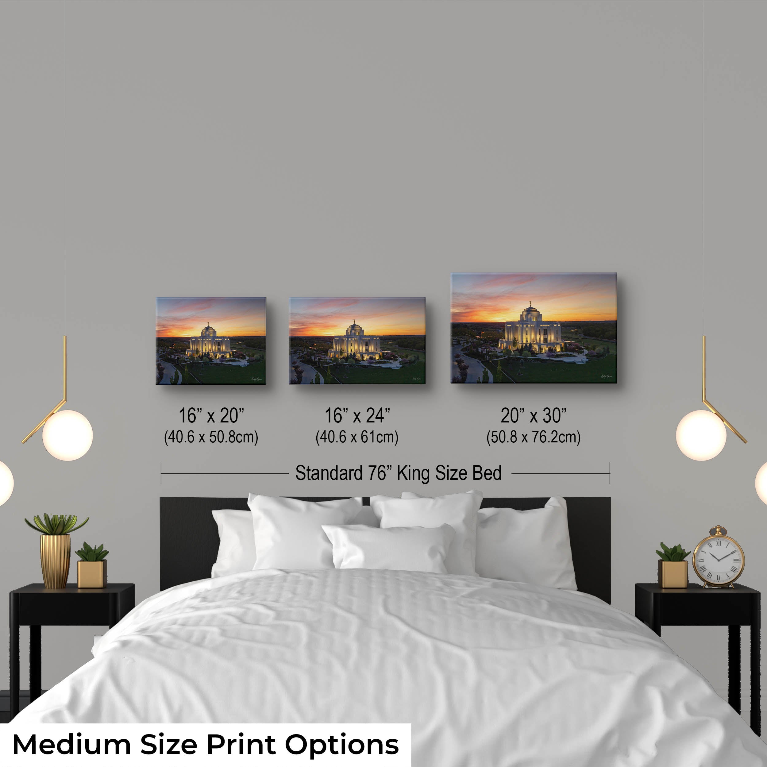 LDS Meridian Idaho Temple Print - "Sanctuary at Sunset"