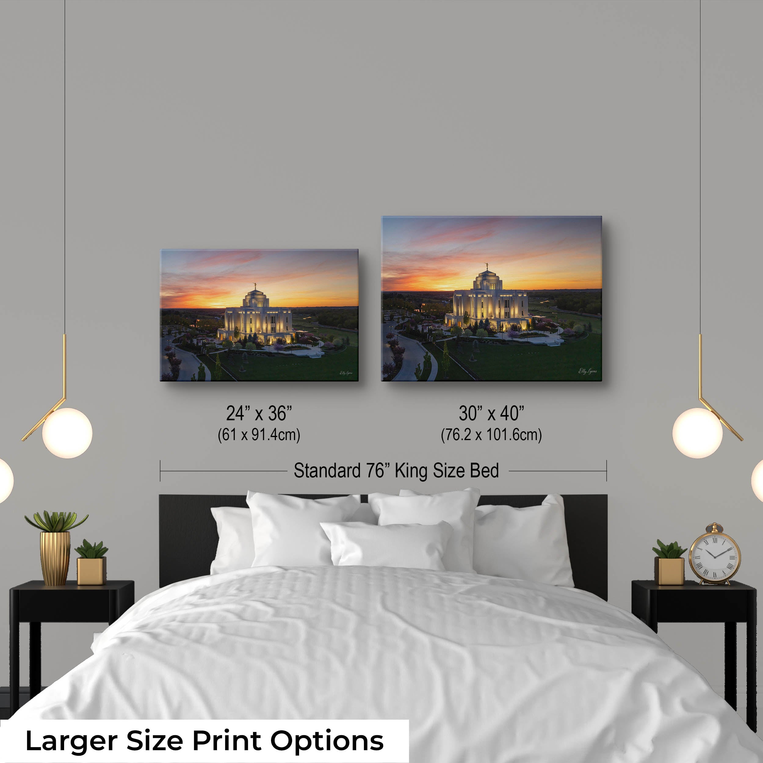 LDS Meridian Idaho Temple Print - "Sanctuary at Sunset"