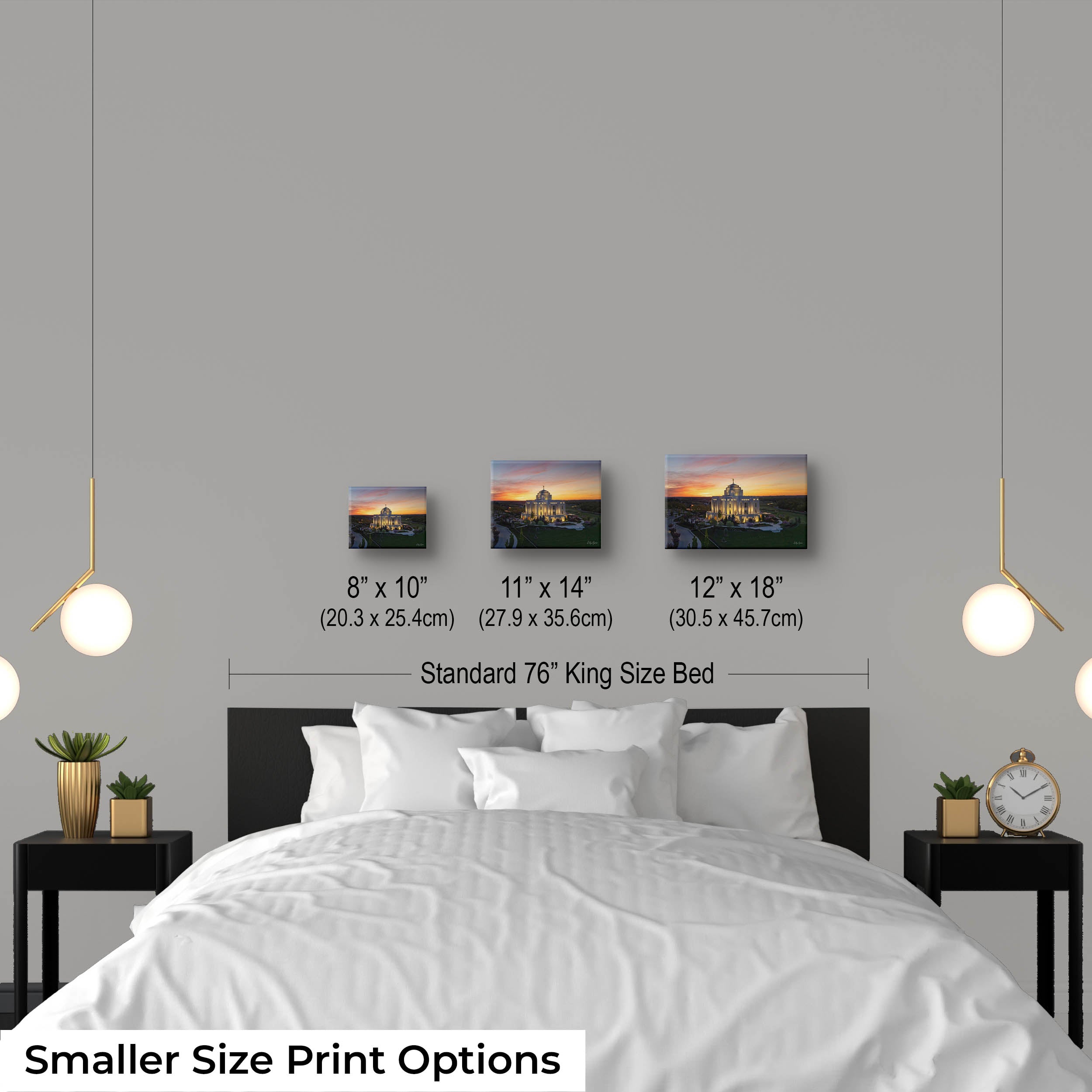 LDS Meridian Idaho Temple Print - "Sanctuary at Sunset"