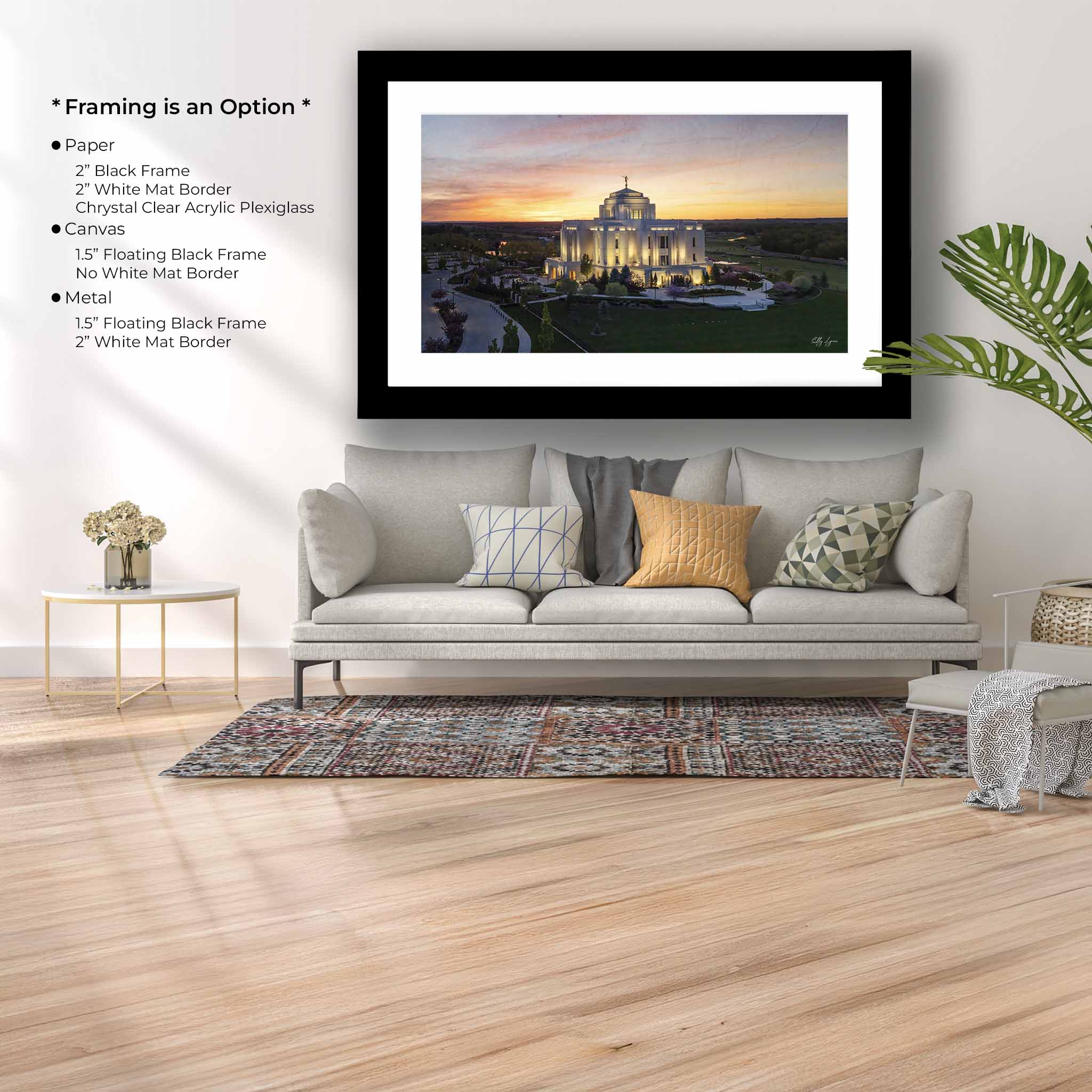 "Sanctuary at Sunset" - LDS Meridian Temple Fine Art Print