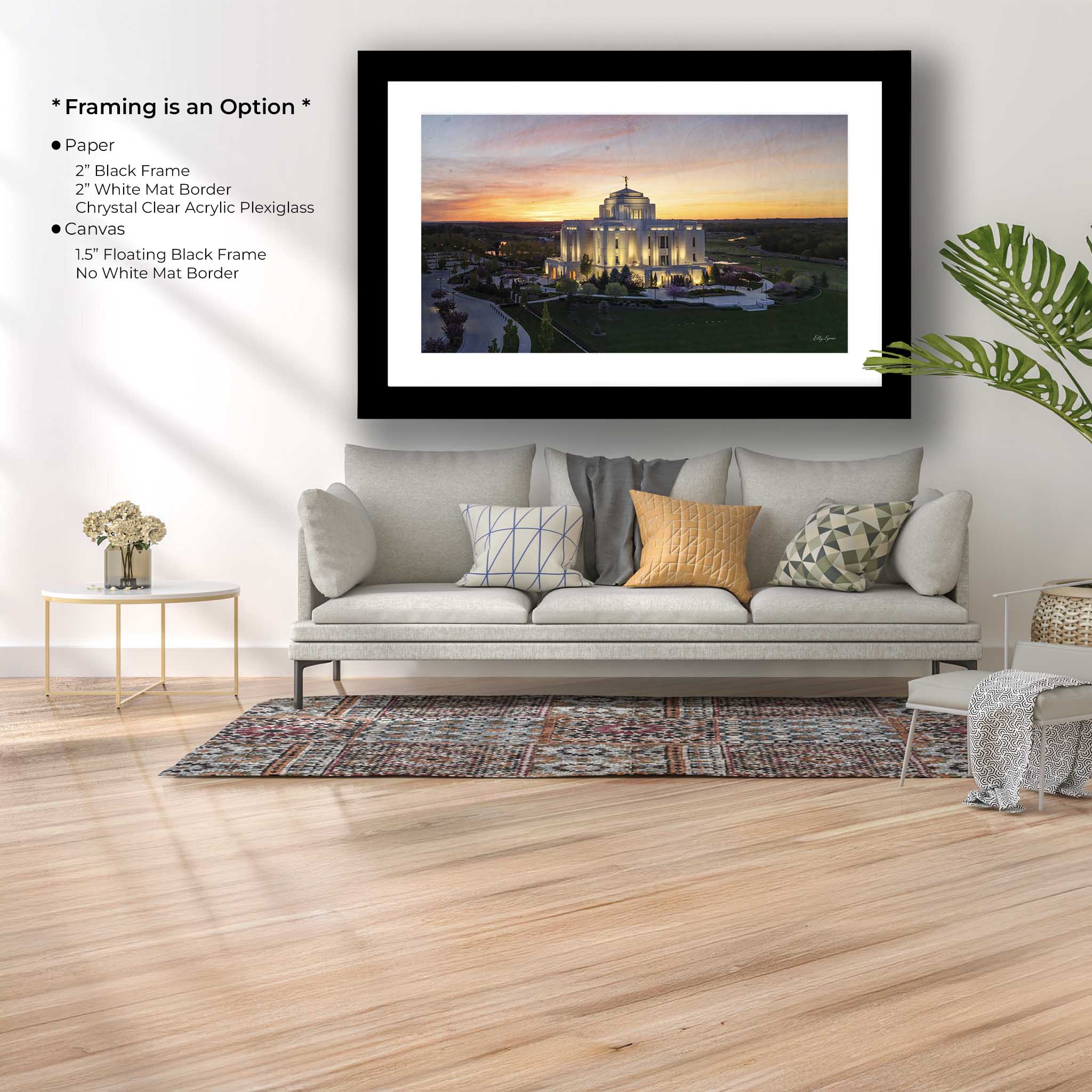 "Sanctuary at Sunset" - LDS Meridian Temple Fine Art Print