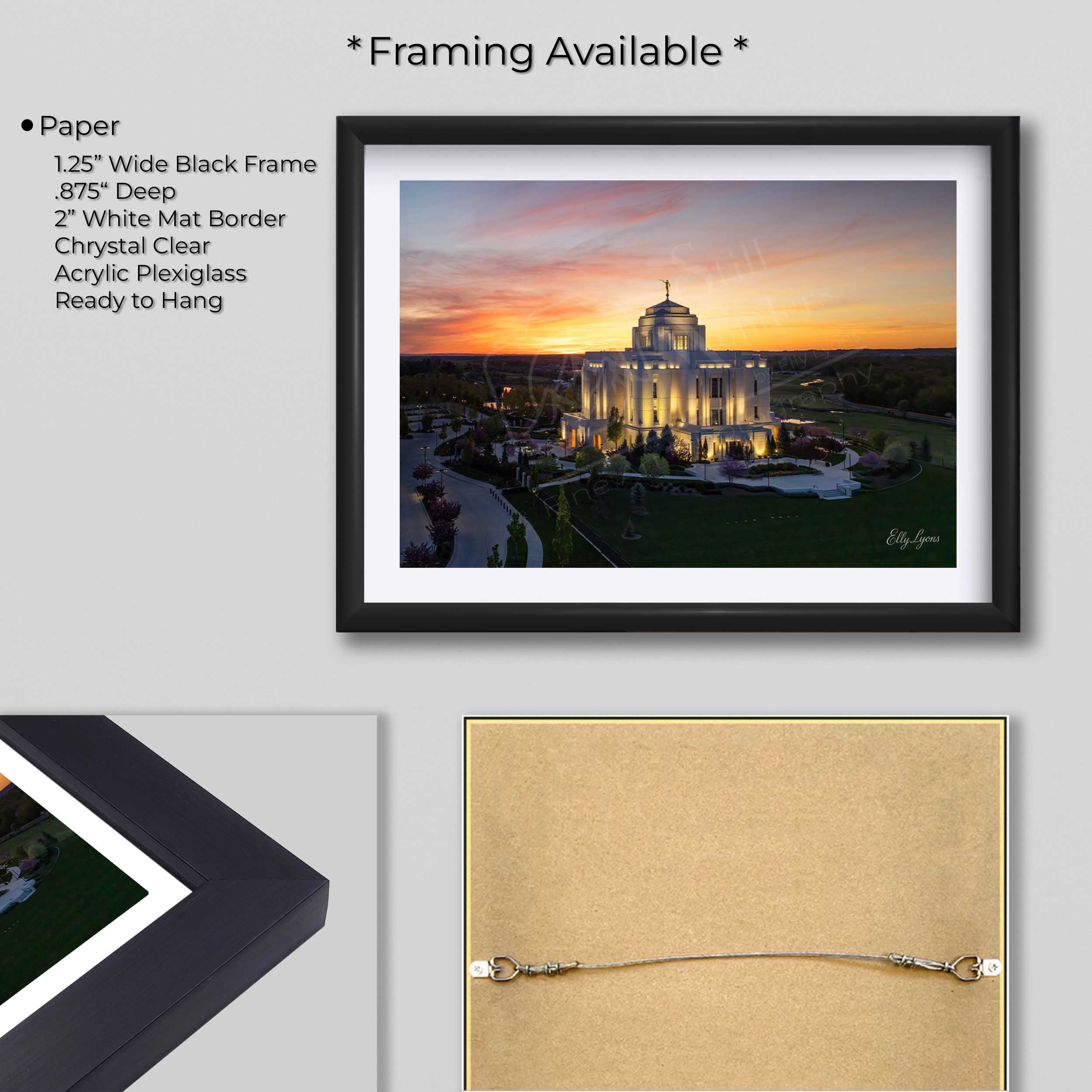LDS Meridian Idaho Temple Print - "Sanctuary at Sunset"