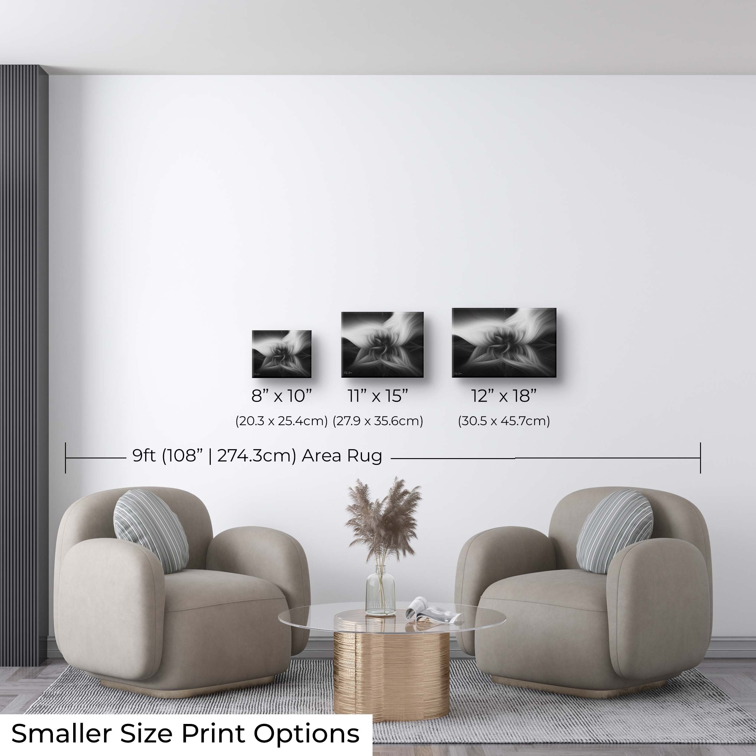 Black & White Abstract Print - "Grace In The Shadows"