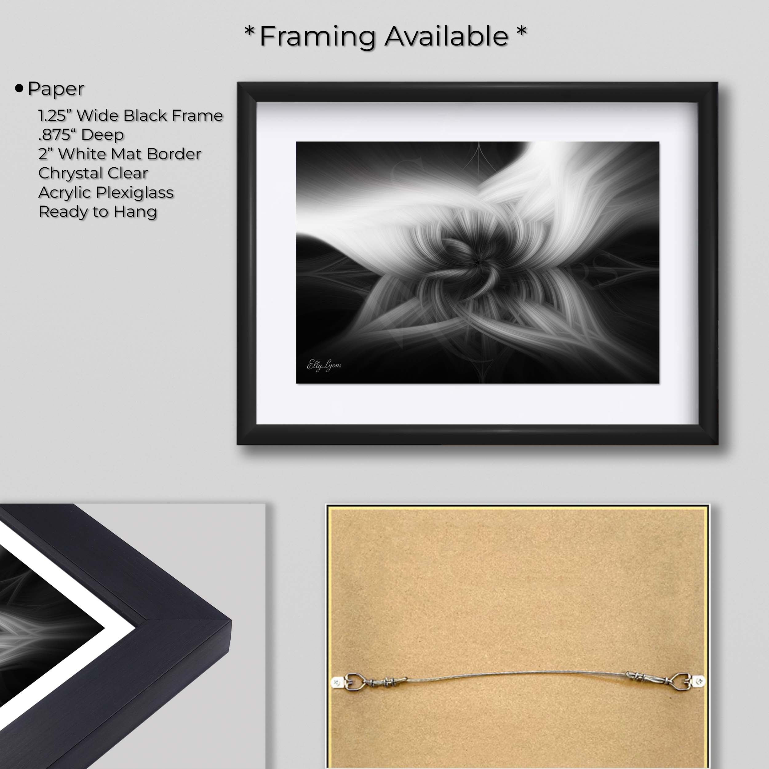 Black & White Abstract Print - "Grace In The Shadows"