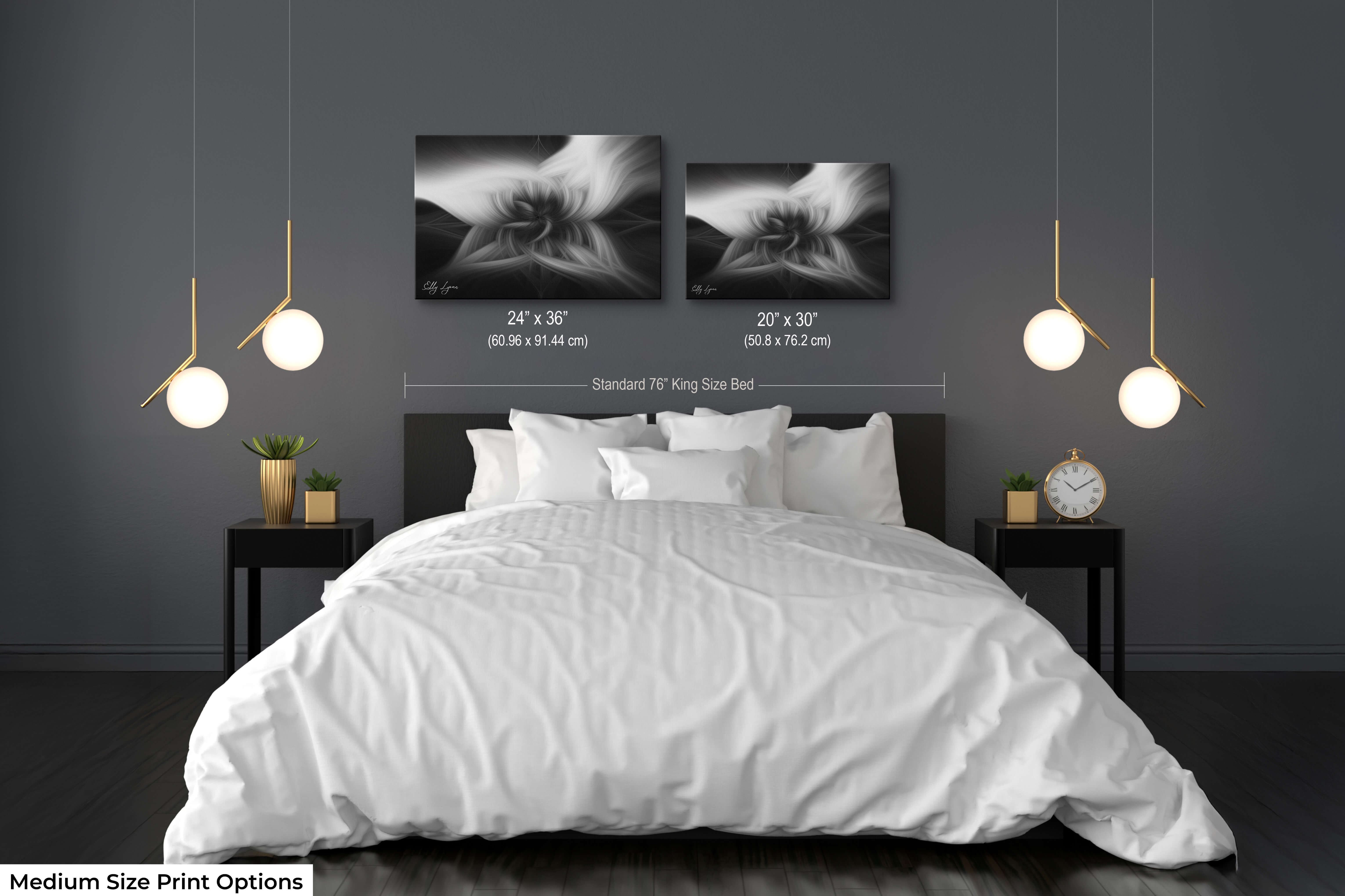 "Grace In The Shadows" - Black and White Abstract Art – Luxury Monochrome Canvas Print for Sacred Spaces