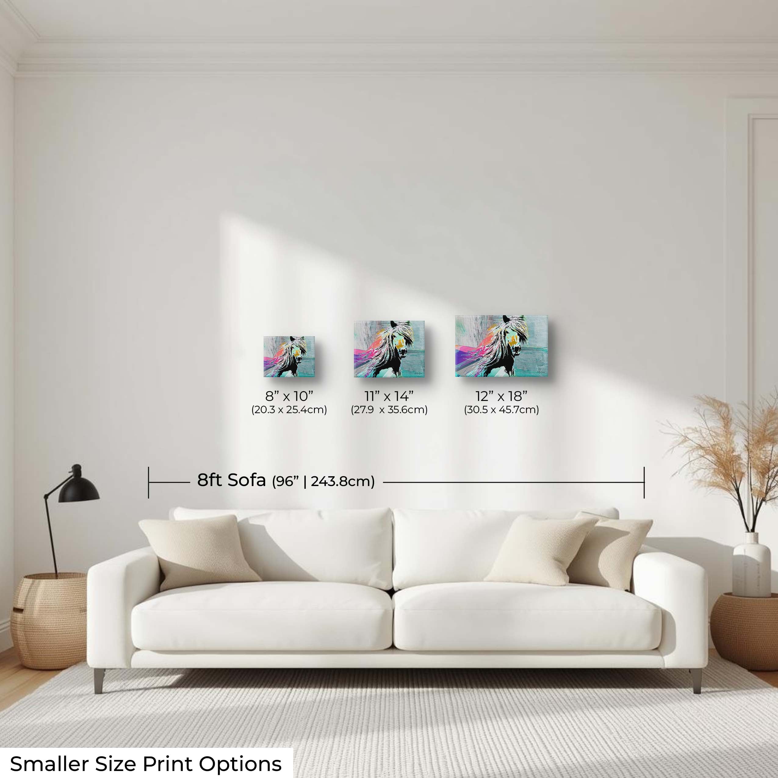 Abstract Horse Art Print – Modern Equestrian Fine Art