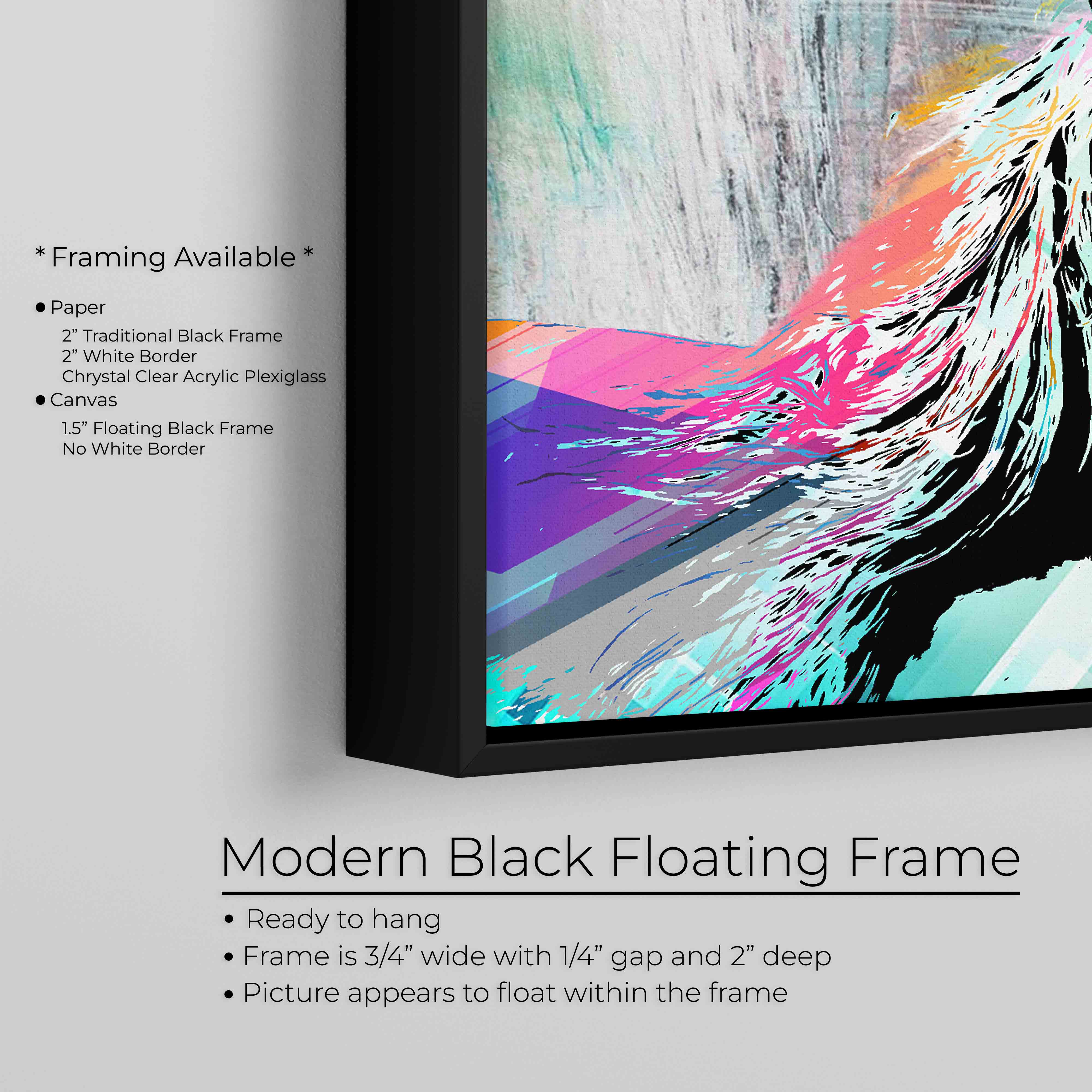 Abstract Horse Art Print – Modern Equestrian Fine Art