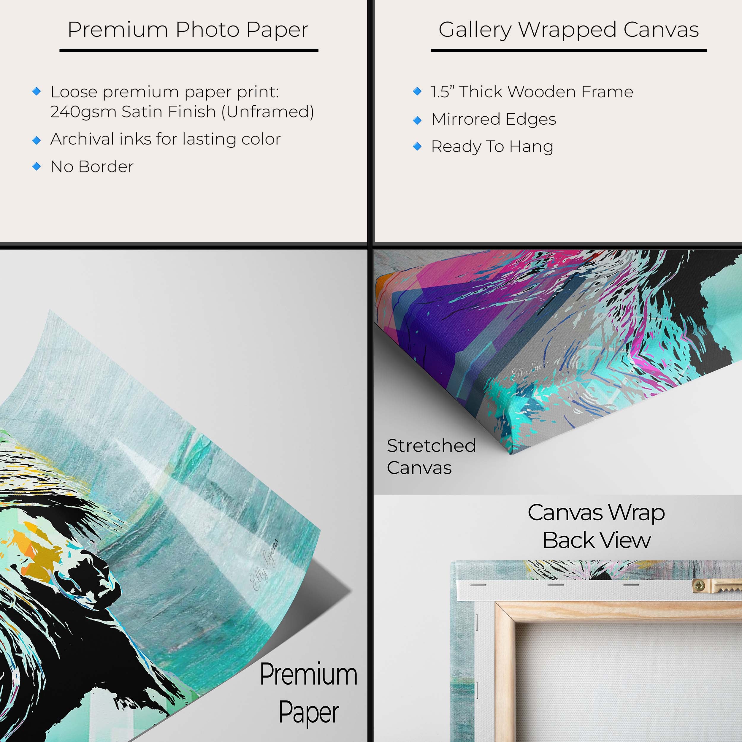 Abstract Horse Art Print – Modern Equestrian Fine Art