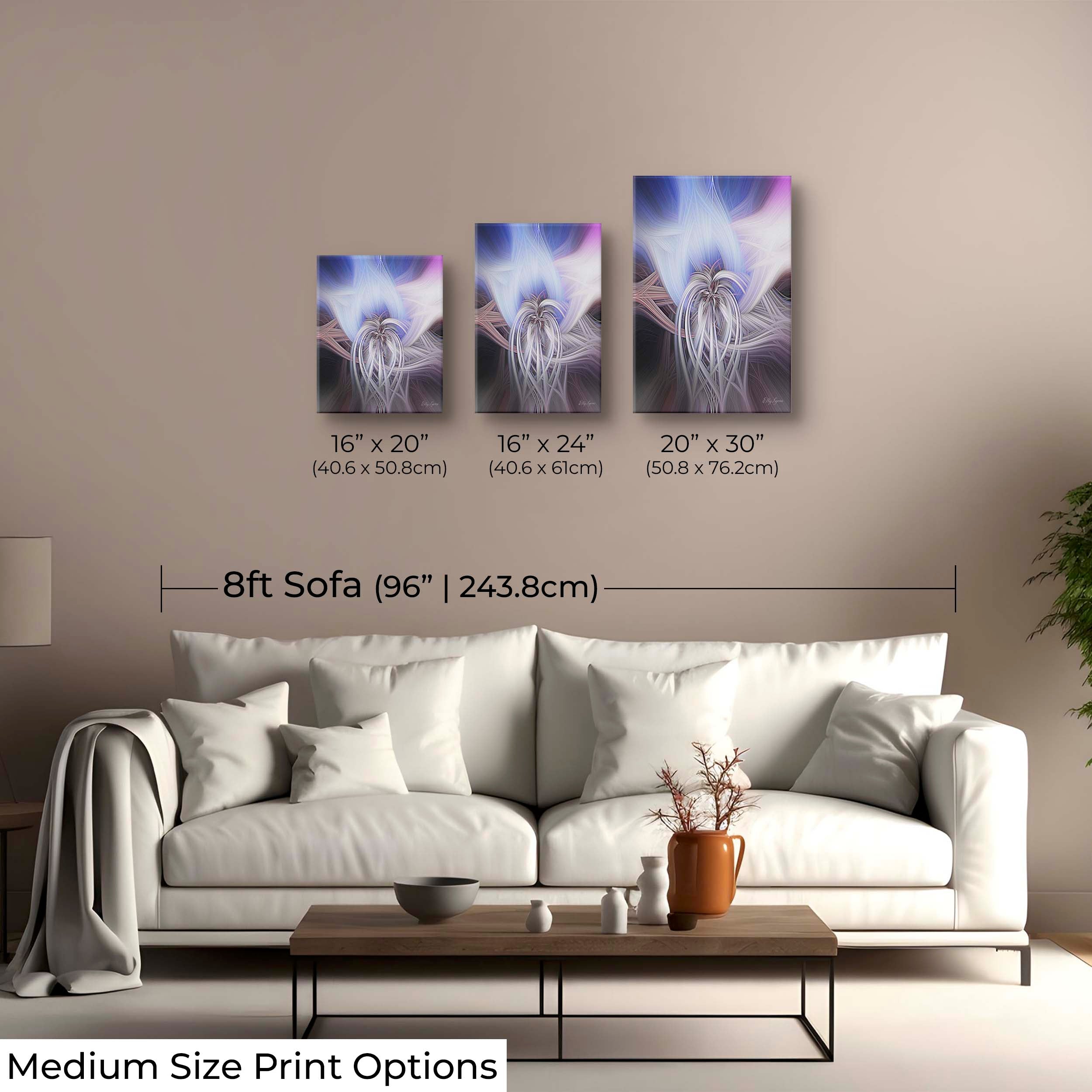 Ethereal Angel Print – Abstract Fine Art with Heavenly Light Decor & Calming Colors