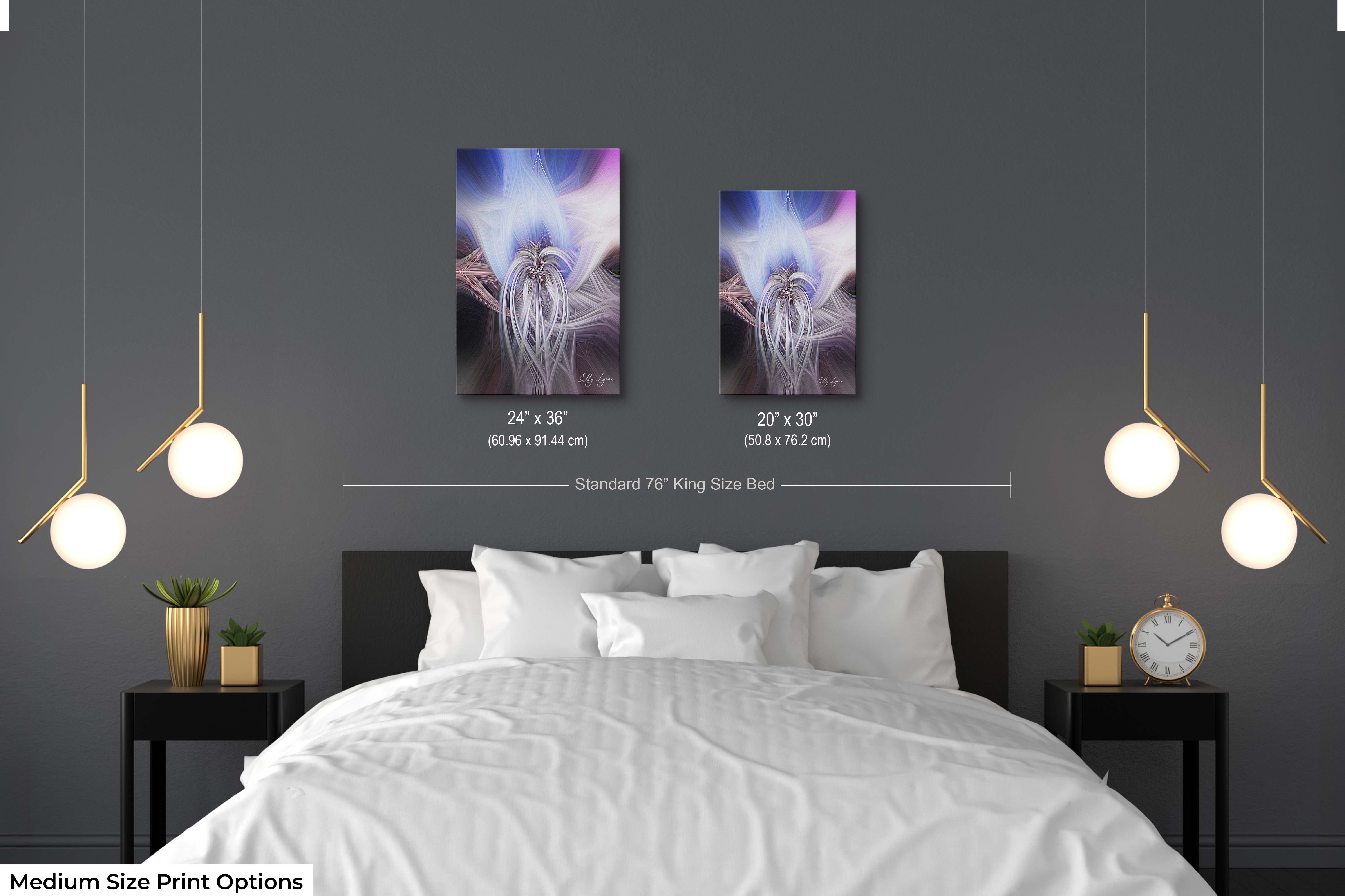 Ethereal Angel Print – Abstract Fine Art with Heavenly Light Decor & Calming Colors