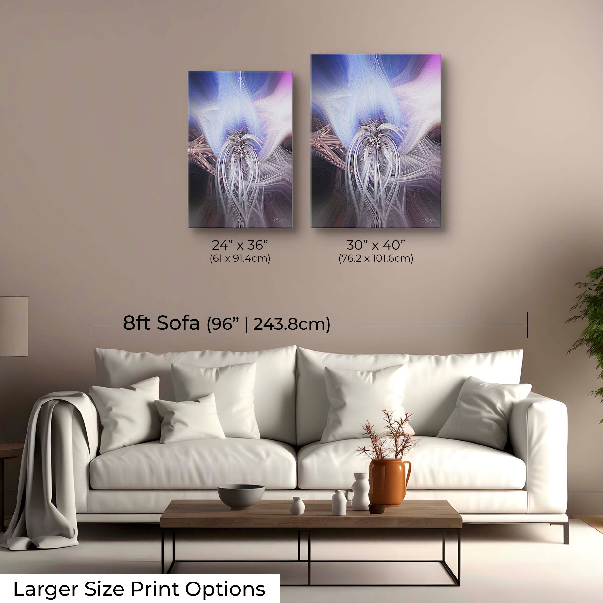 Ethereal Angel Print – Abstract Fine Art with Heavenly Light Decor & Calming Colors