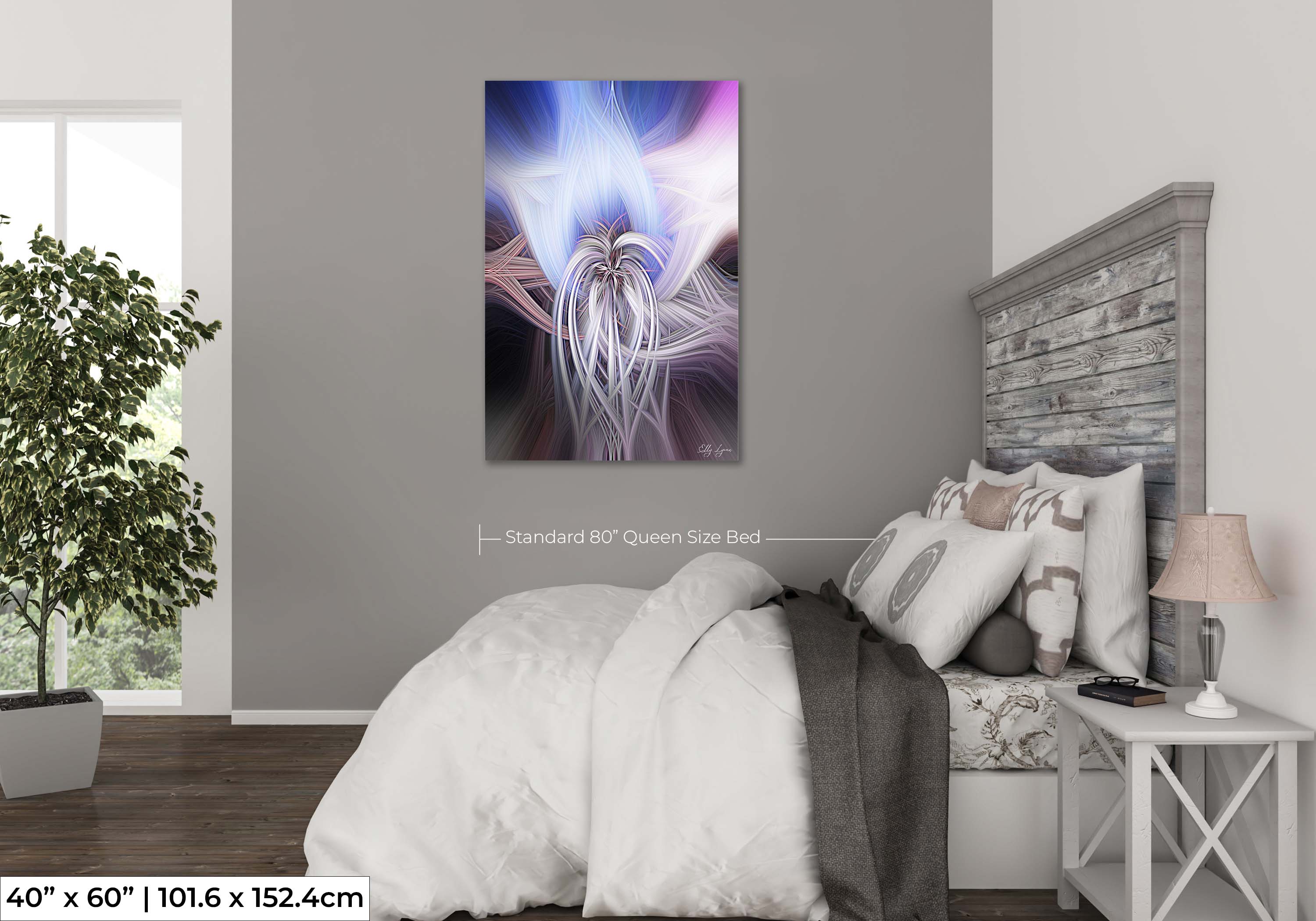 Ethereal Angel Print – Abstract Fine Art with Heavenly Light Decor & Calming Colors