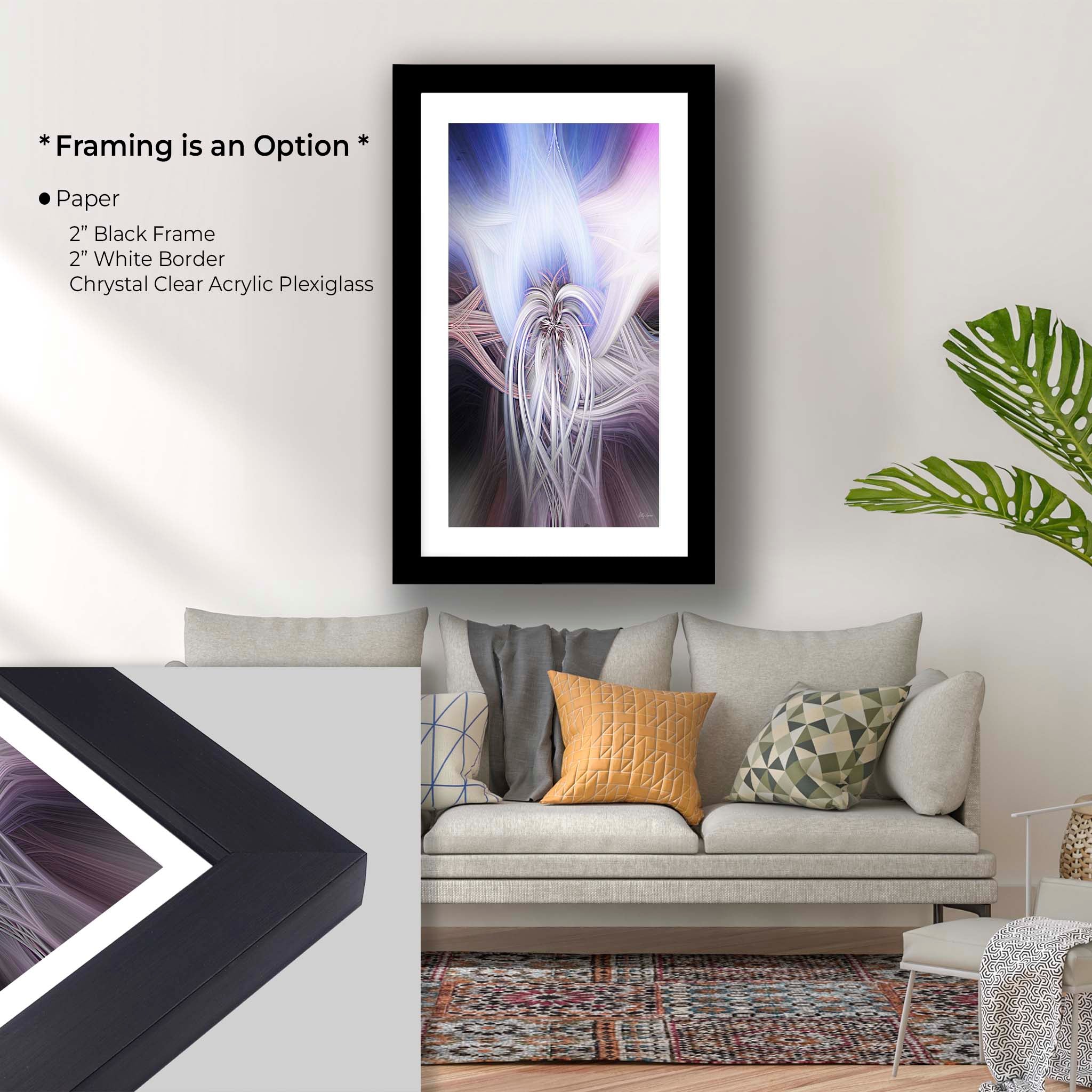 Ethereal Angel Print – Abstract Fine Art with Heavenly Light Decor & Calming Colors