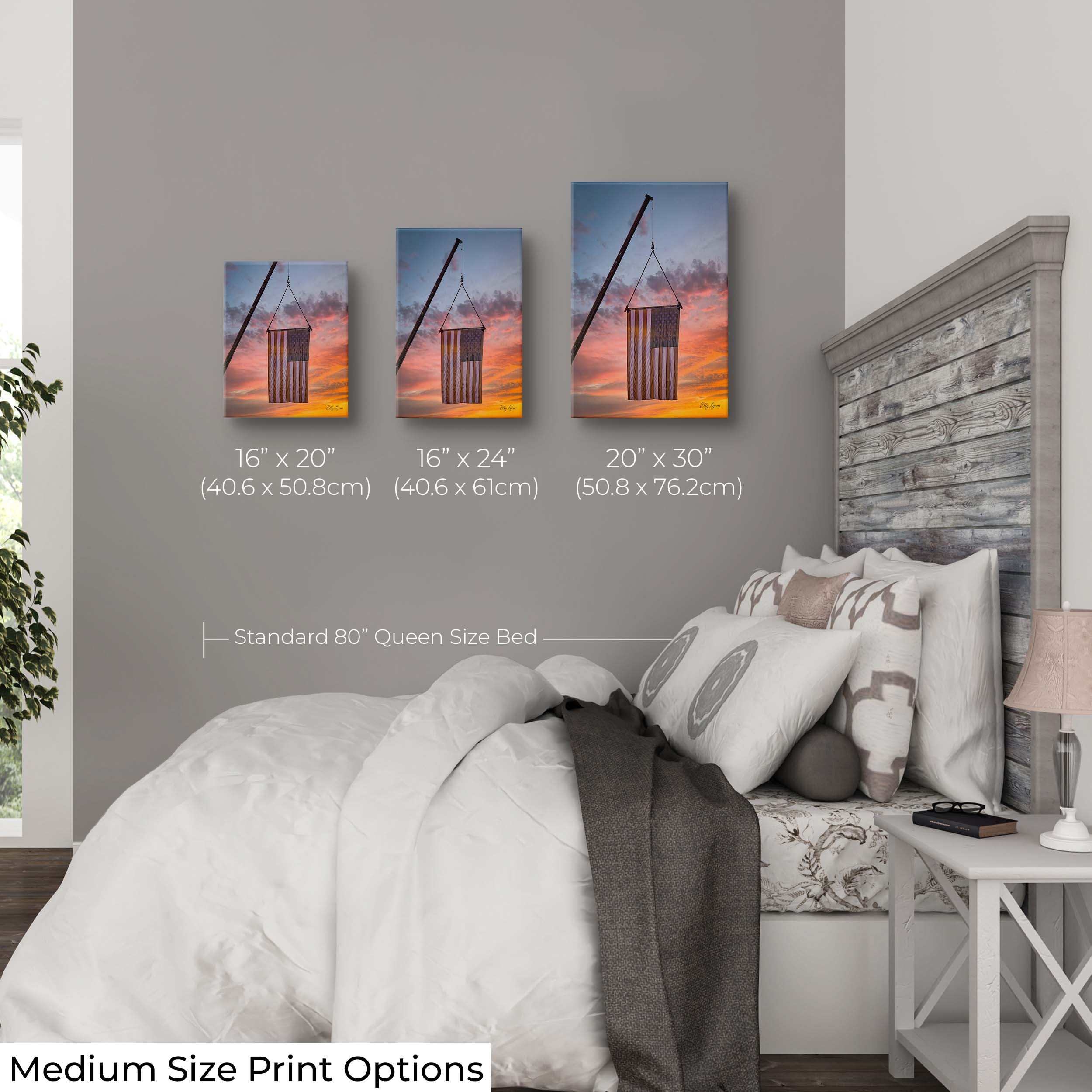 American Flag Art – Vibrant Country Fair Print | Rustic Patriotic Wall Decor