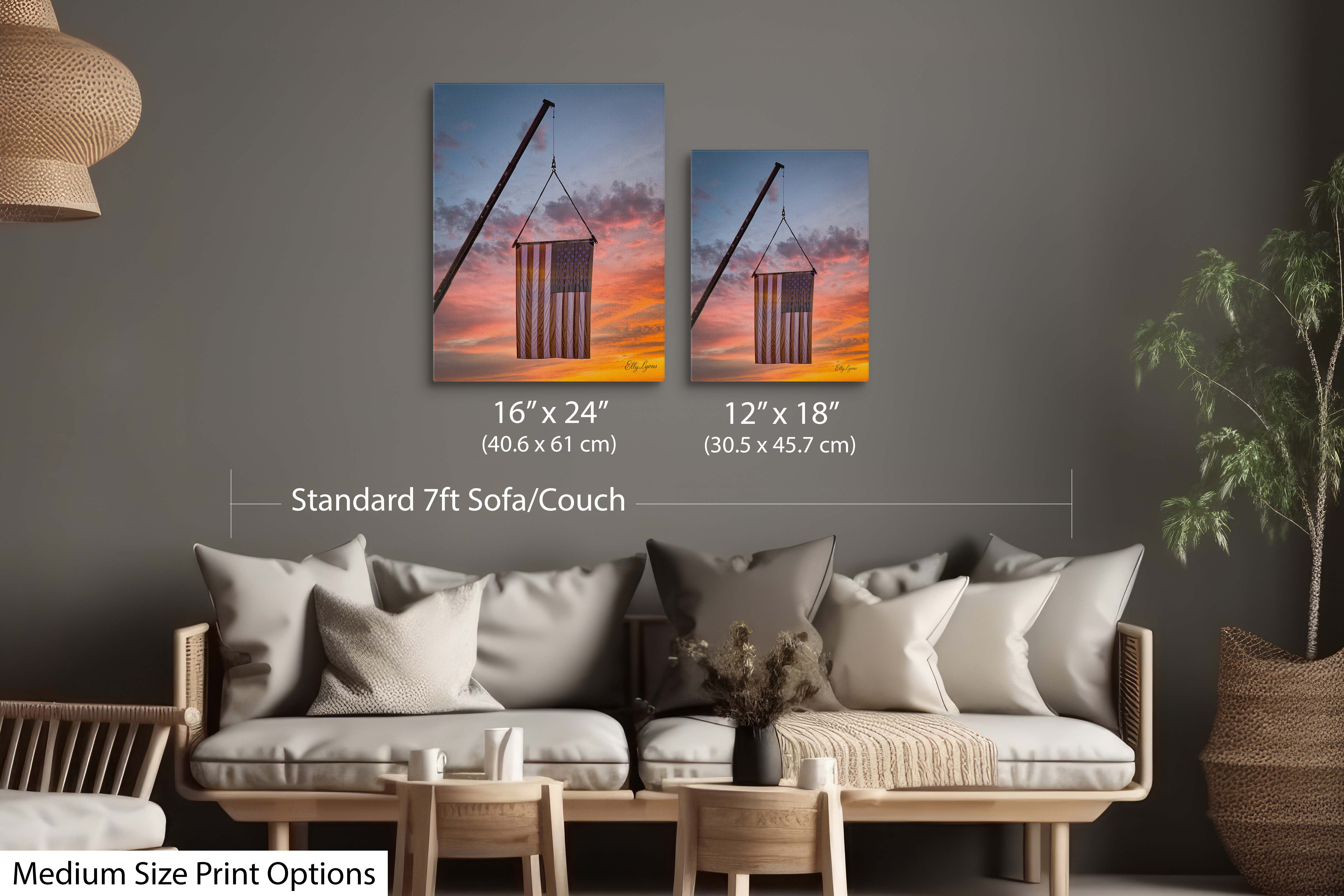 American Flag Art – Vibrant Country Fair Print | Rustic Patriotic Wall Decor