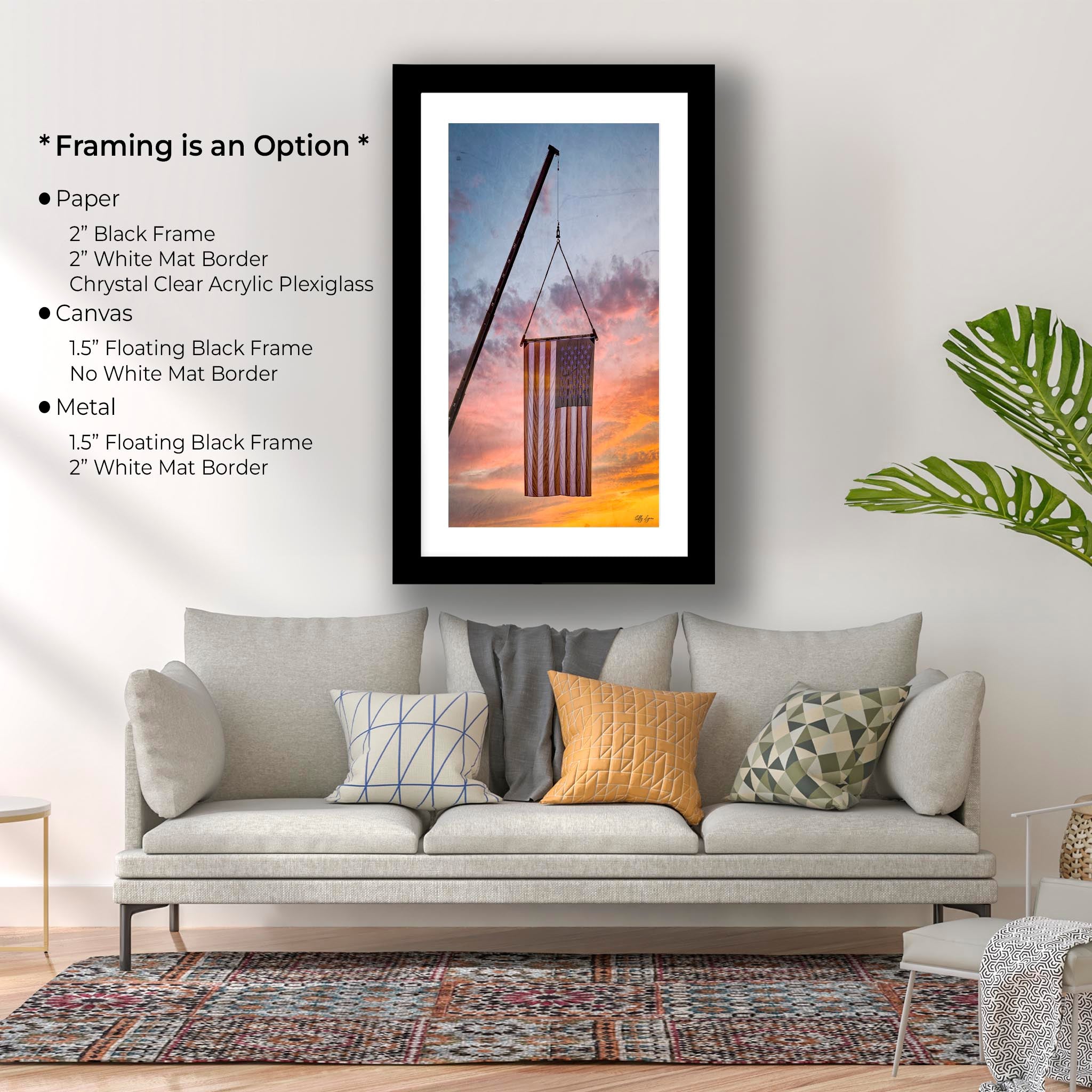 American Flag Art – Vibrant Country Fair Print | Rustic Patriotic Wall Decor