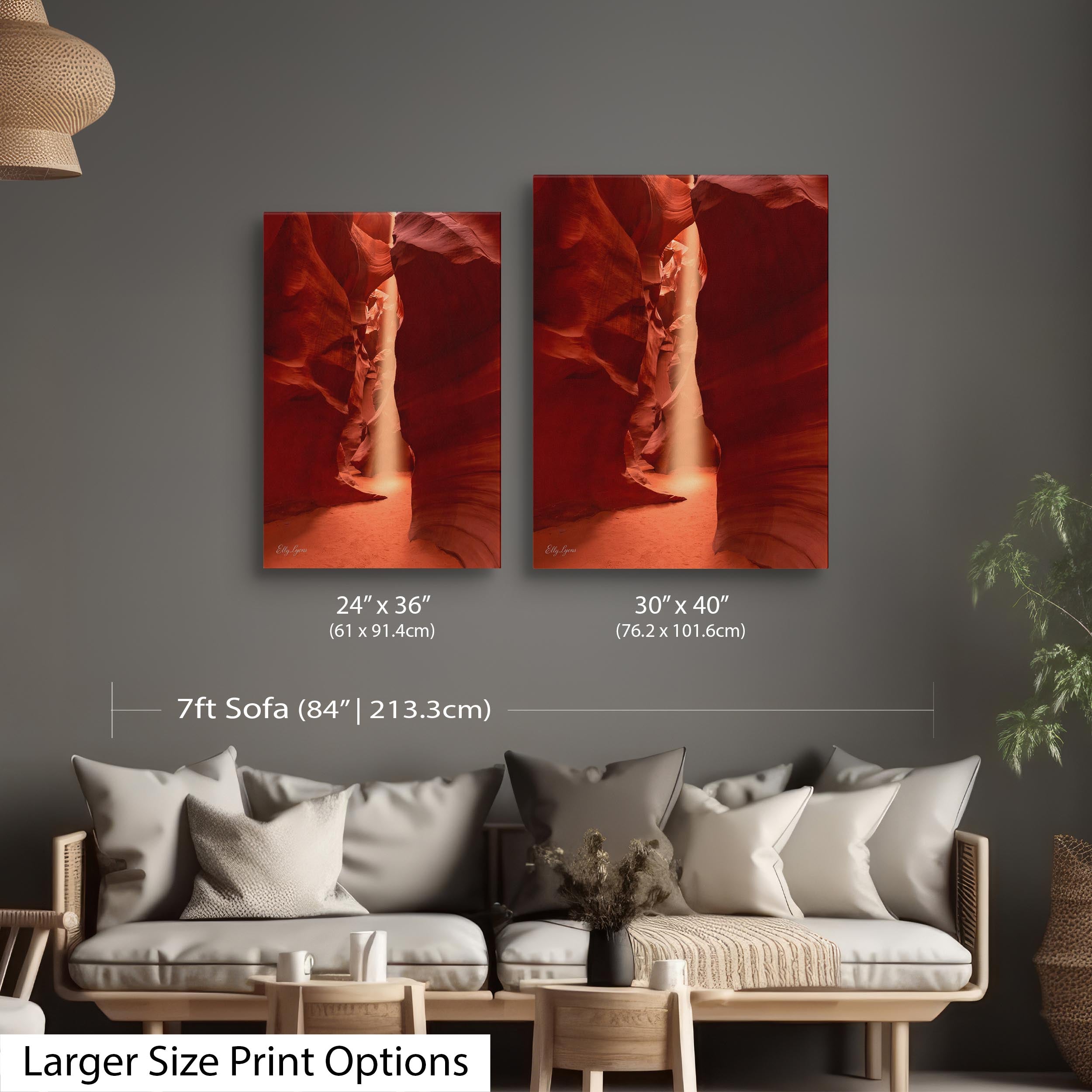 Antelope Canyon Light Beam Art Print