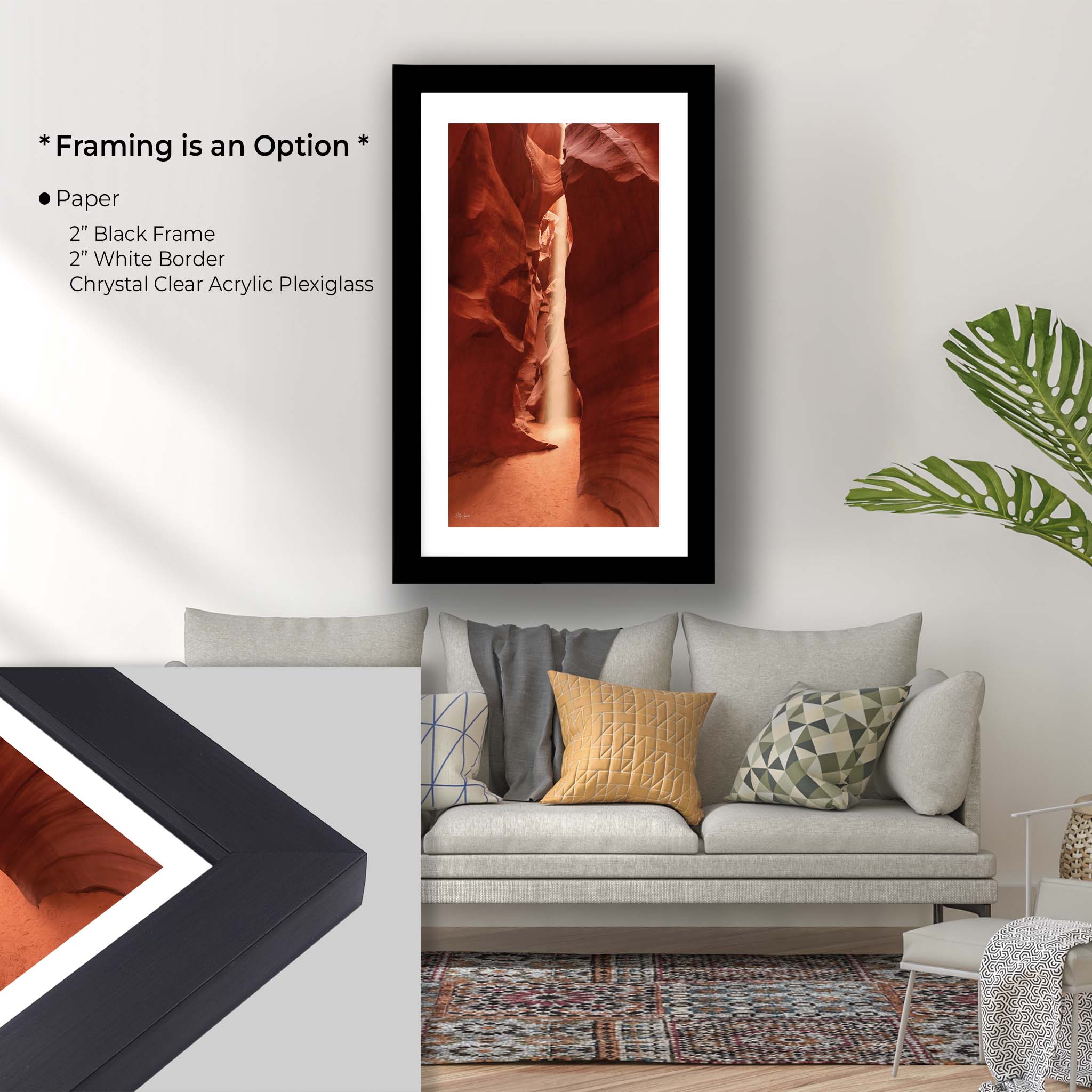 Antelope Canyon Light Beam Art Print