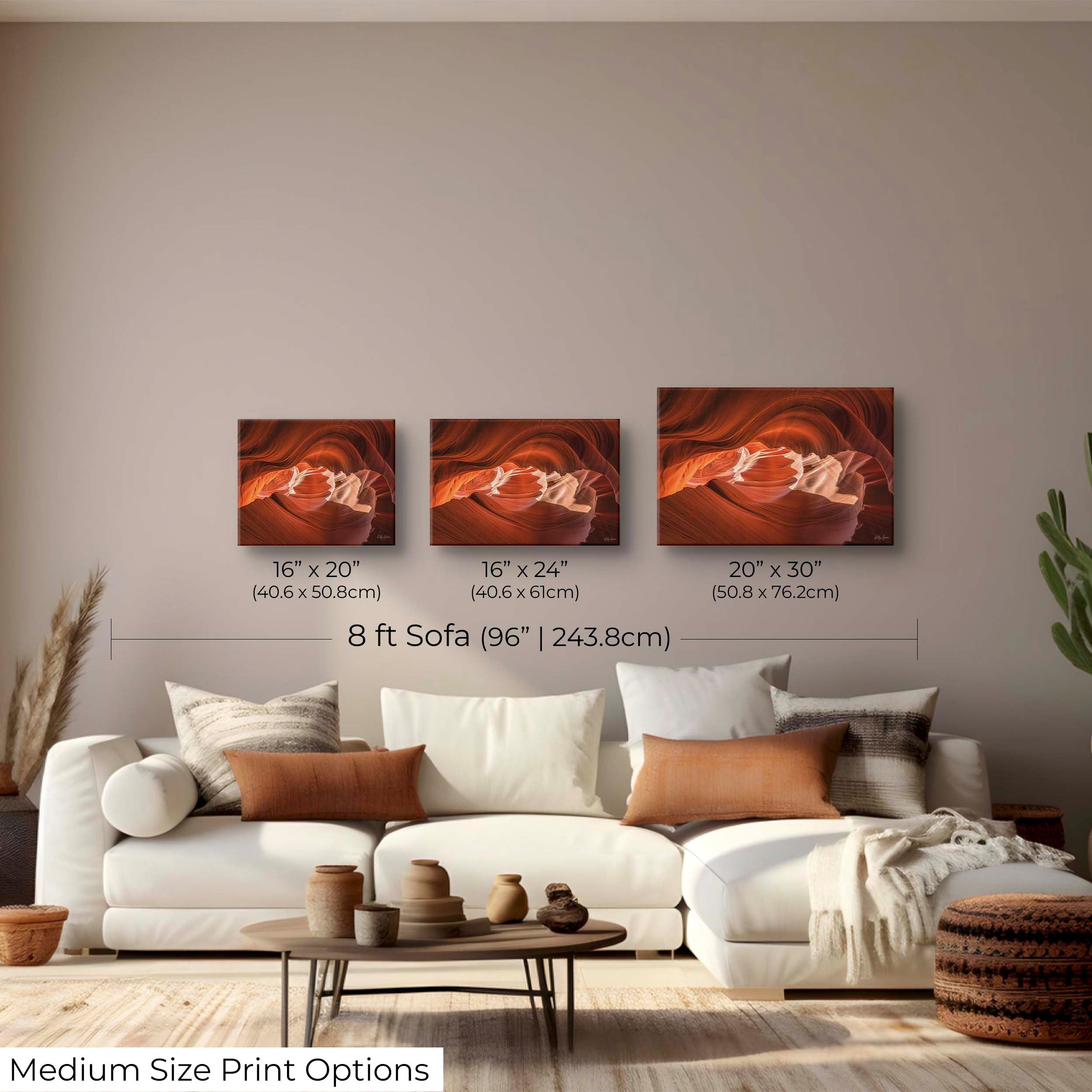 Antelope Canyon Print – Vibrant Fine Art Print with Flowing Sandstone Curves