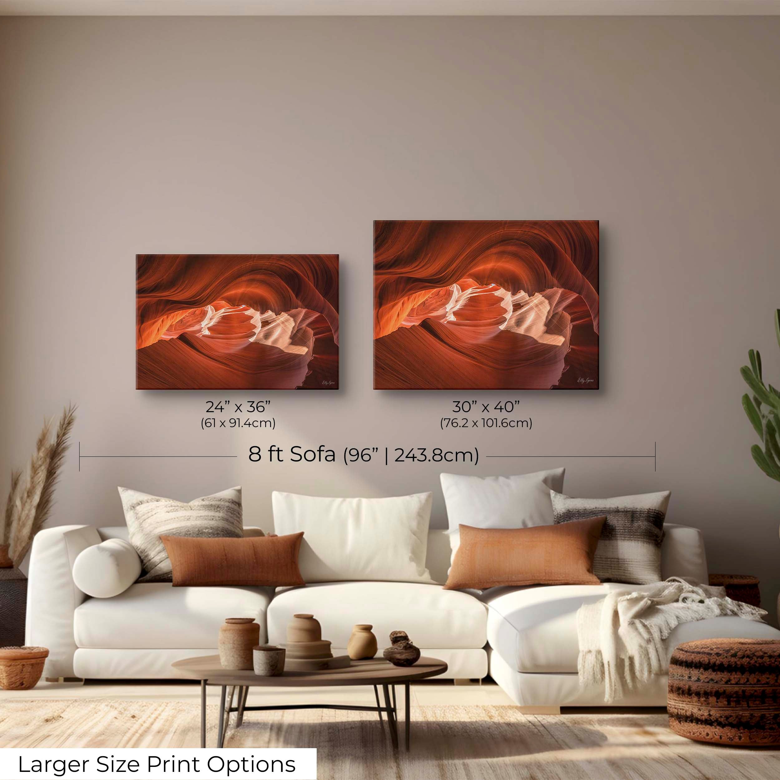 Antelope Canyon Print – Vibrant Fine Art Print with Flowing Sandstone Curves