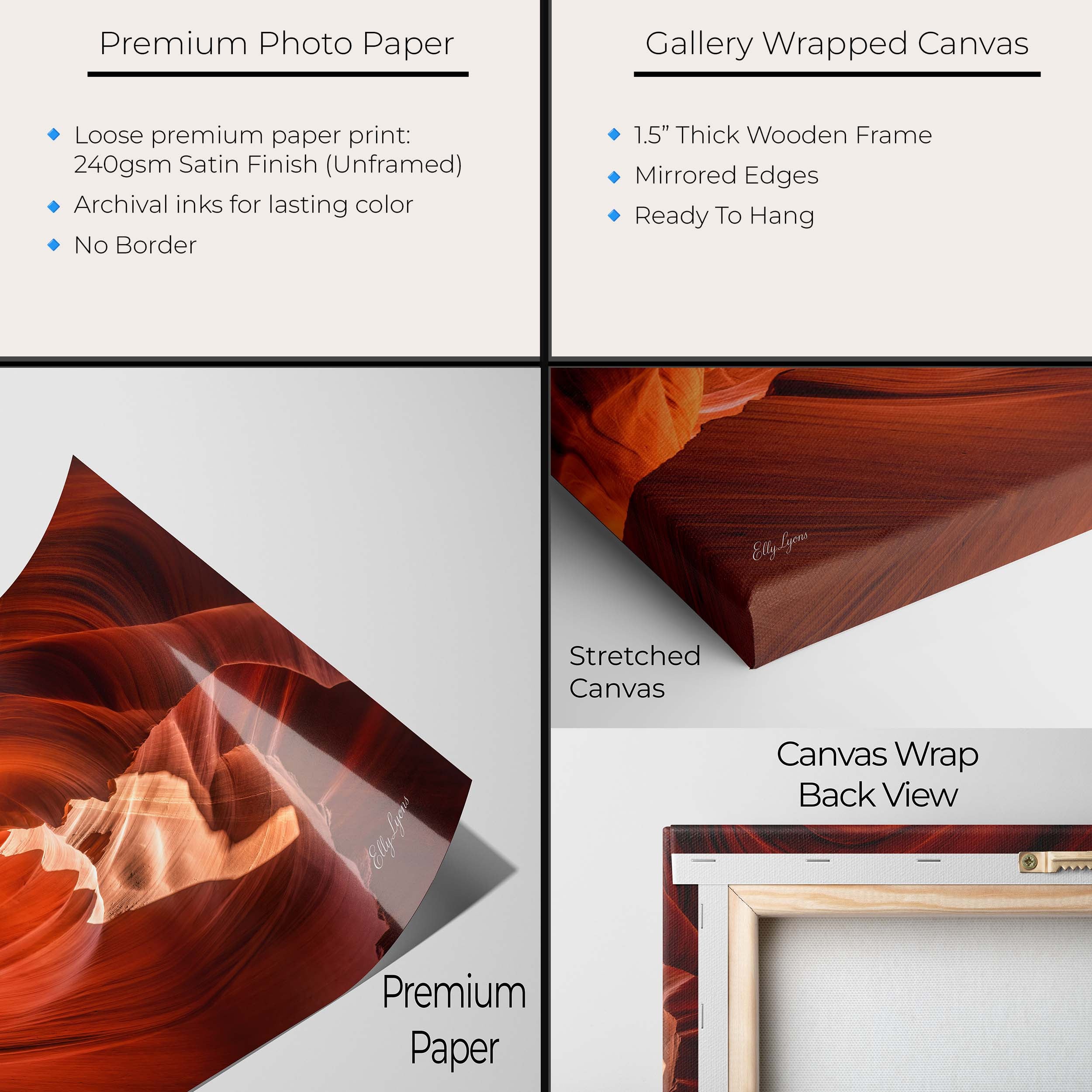 Antelope Canyon Print – Vibrant Fine Art Print with Flowing Sandstone Curves