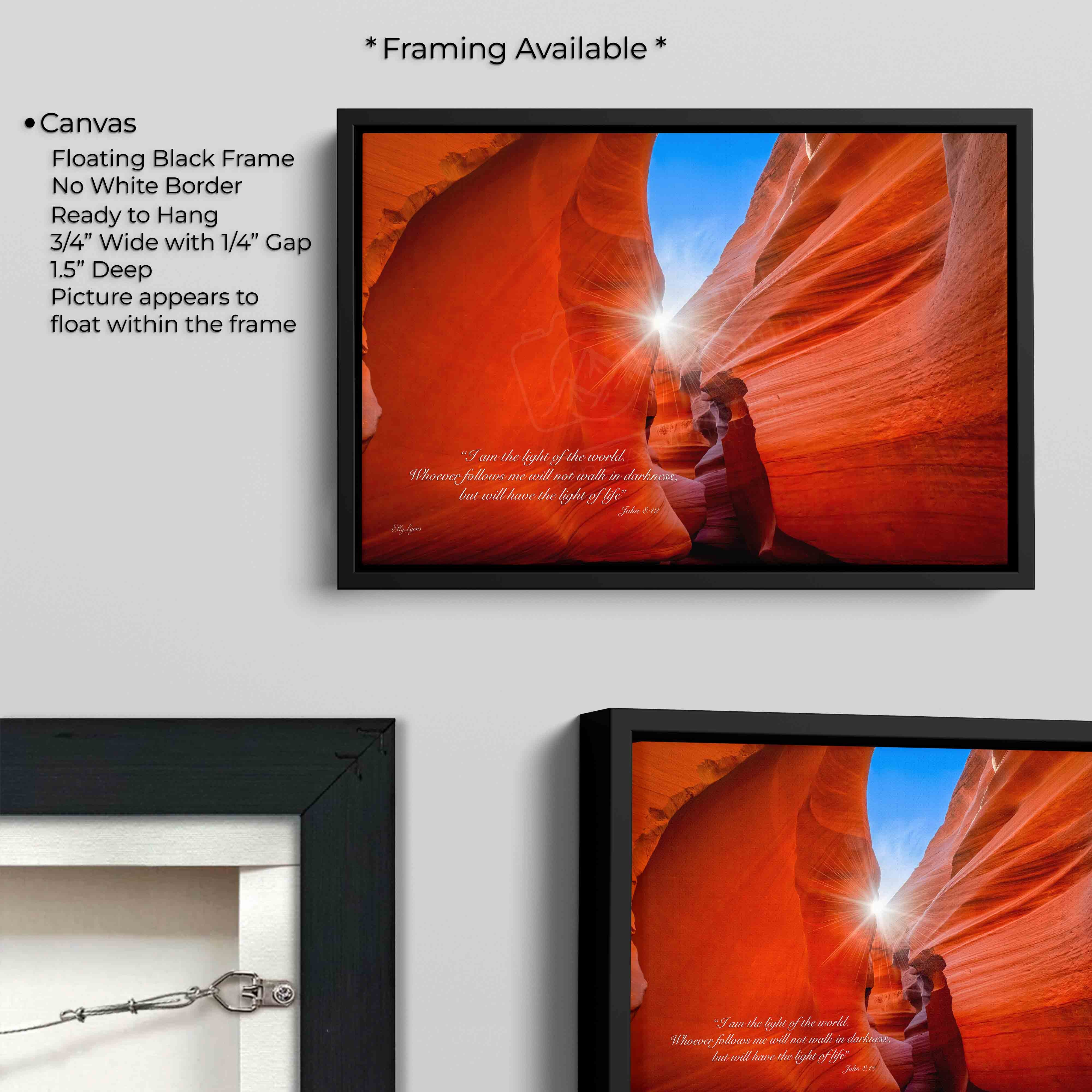 Antelope Canyon Art Print, Inspirational Scripture Wall Decor