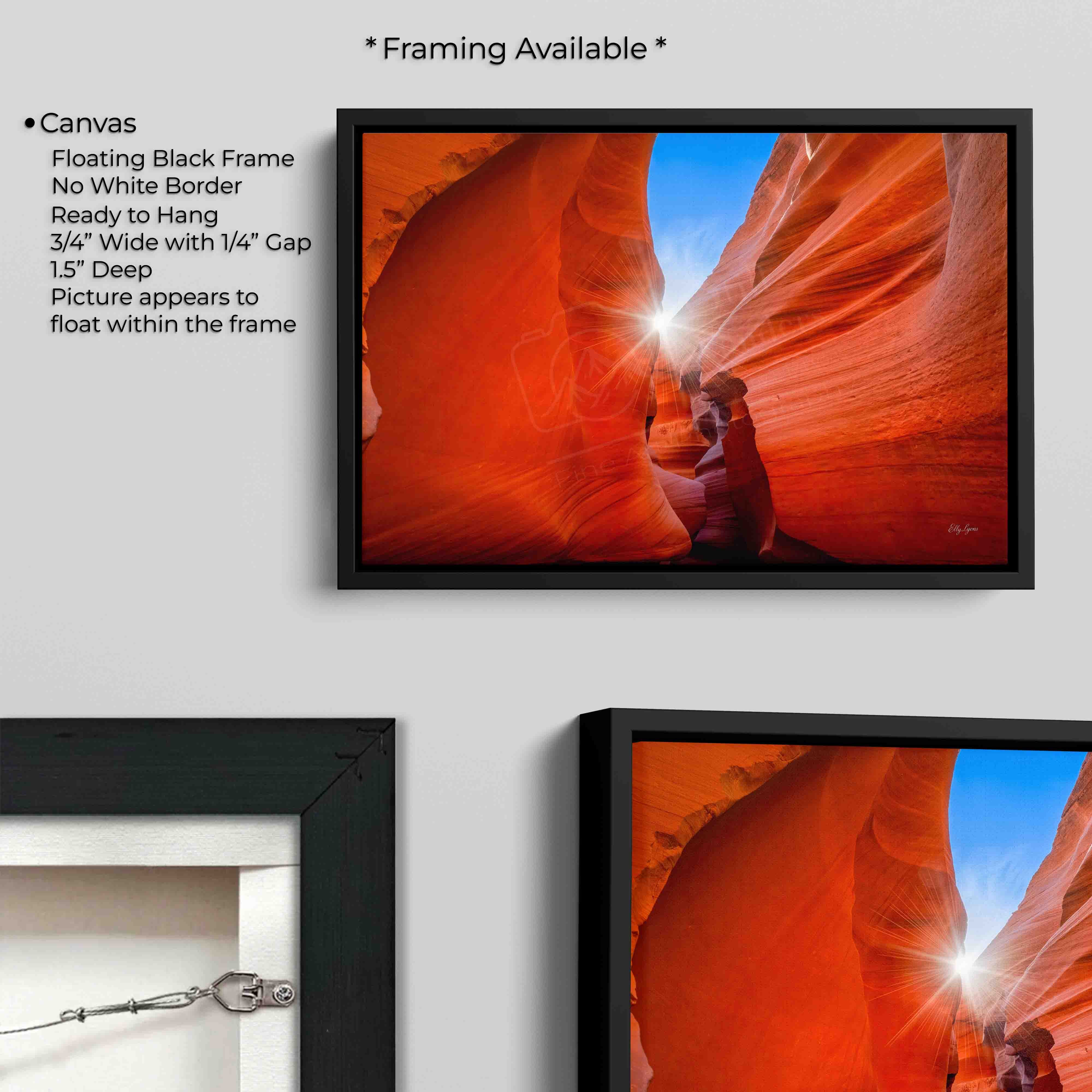 Antelope Canyon Print – Sunburst Desert Landscape Wall Decor