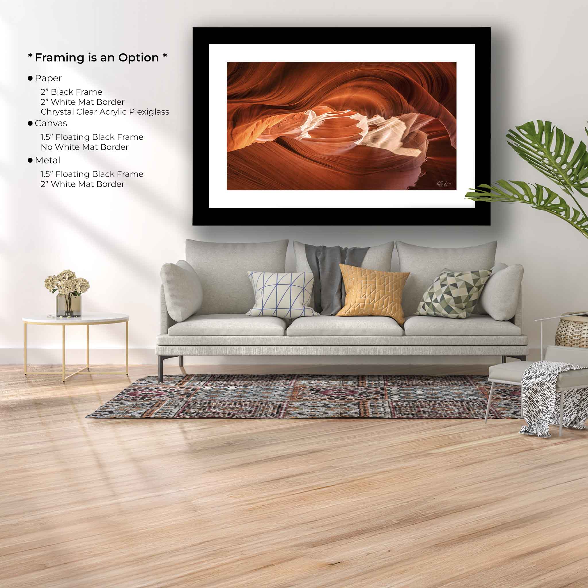 Antelope Canyon Print – Vibrant Fine Art Print with Flowing Sandstone Curves