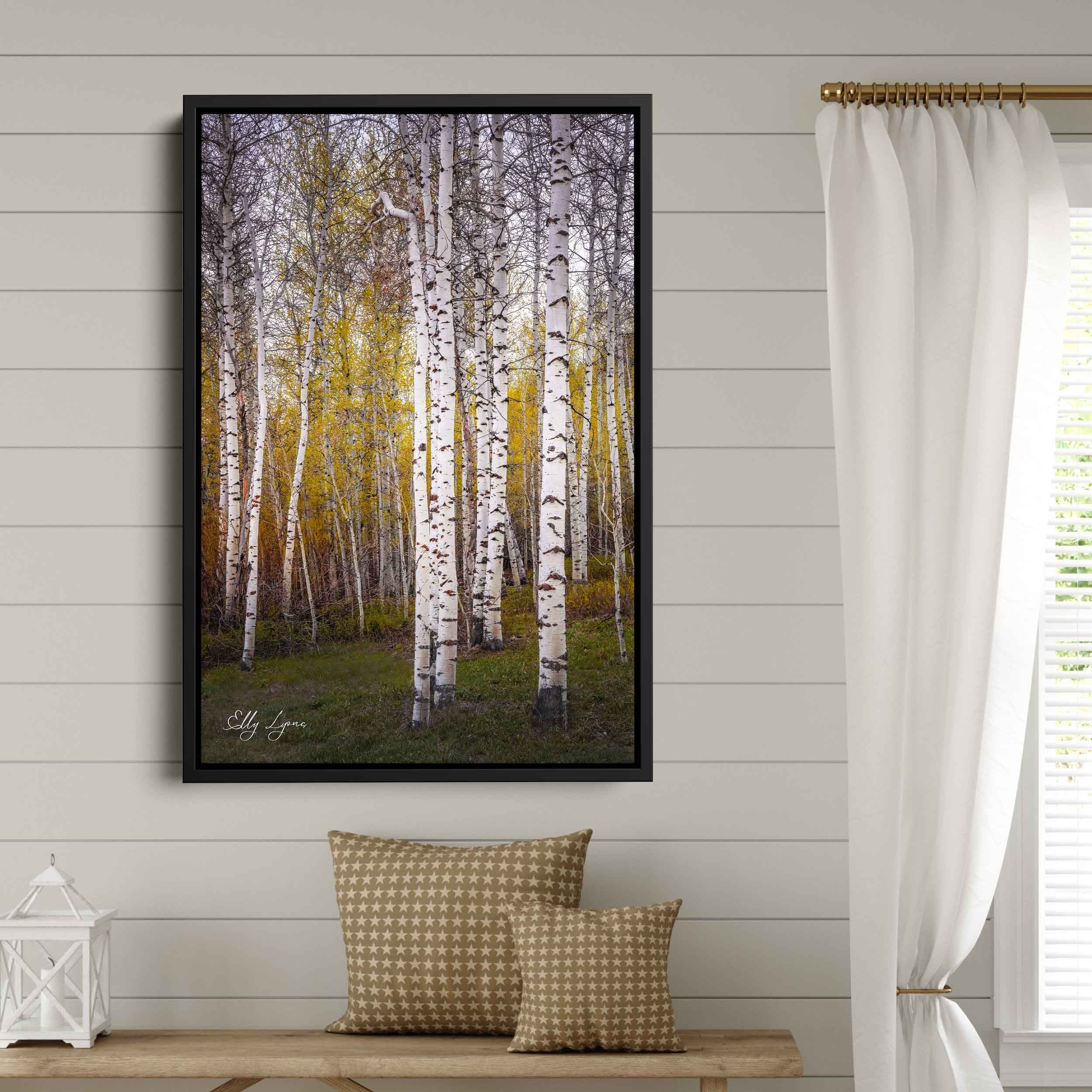 Aspen Grove Art Print – Tranquil Forest Landscape