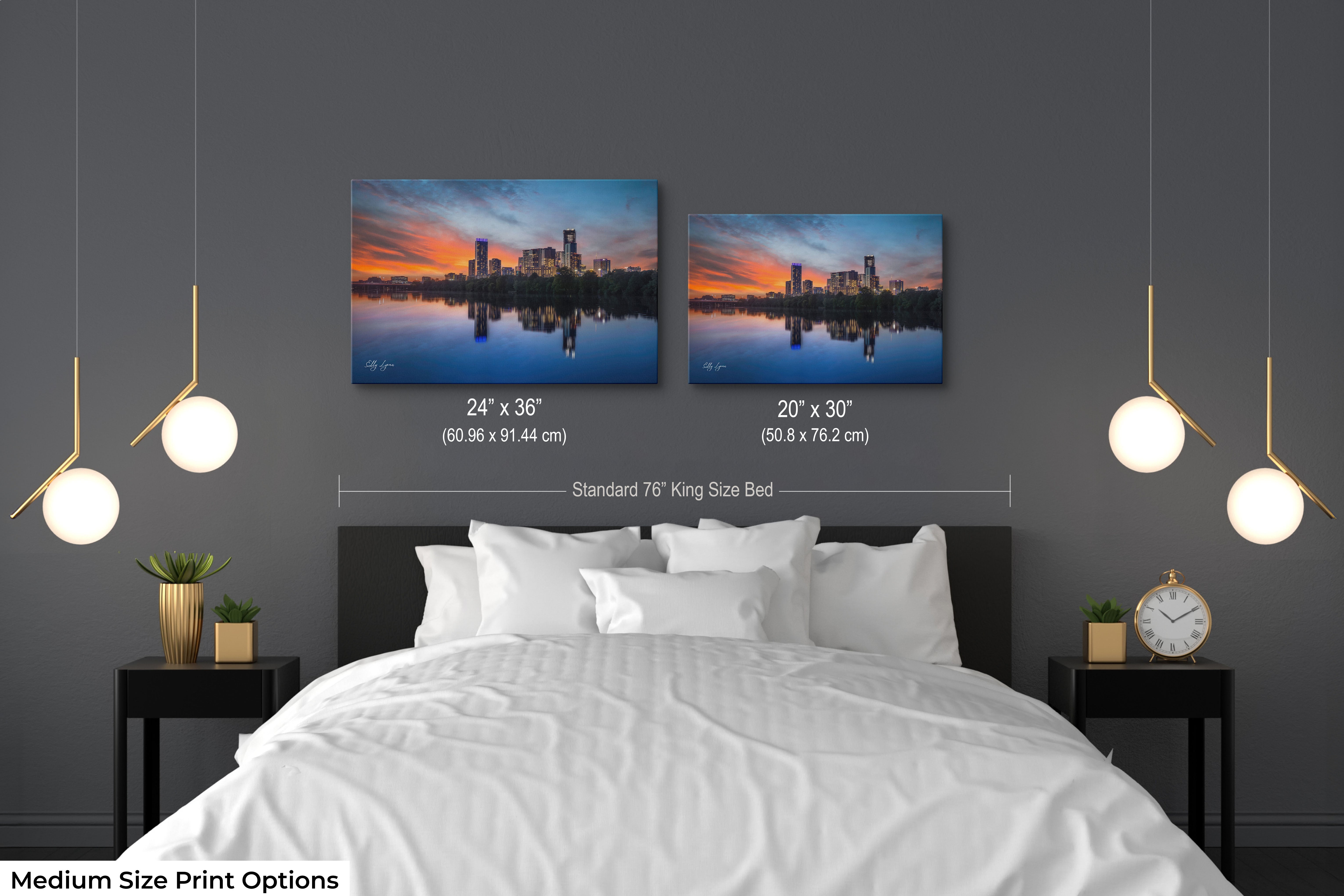 Austin Skyline Sunset – Vibrant Cityscape Art | Texas Skyline Print & Riverfront Wall Decor