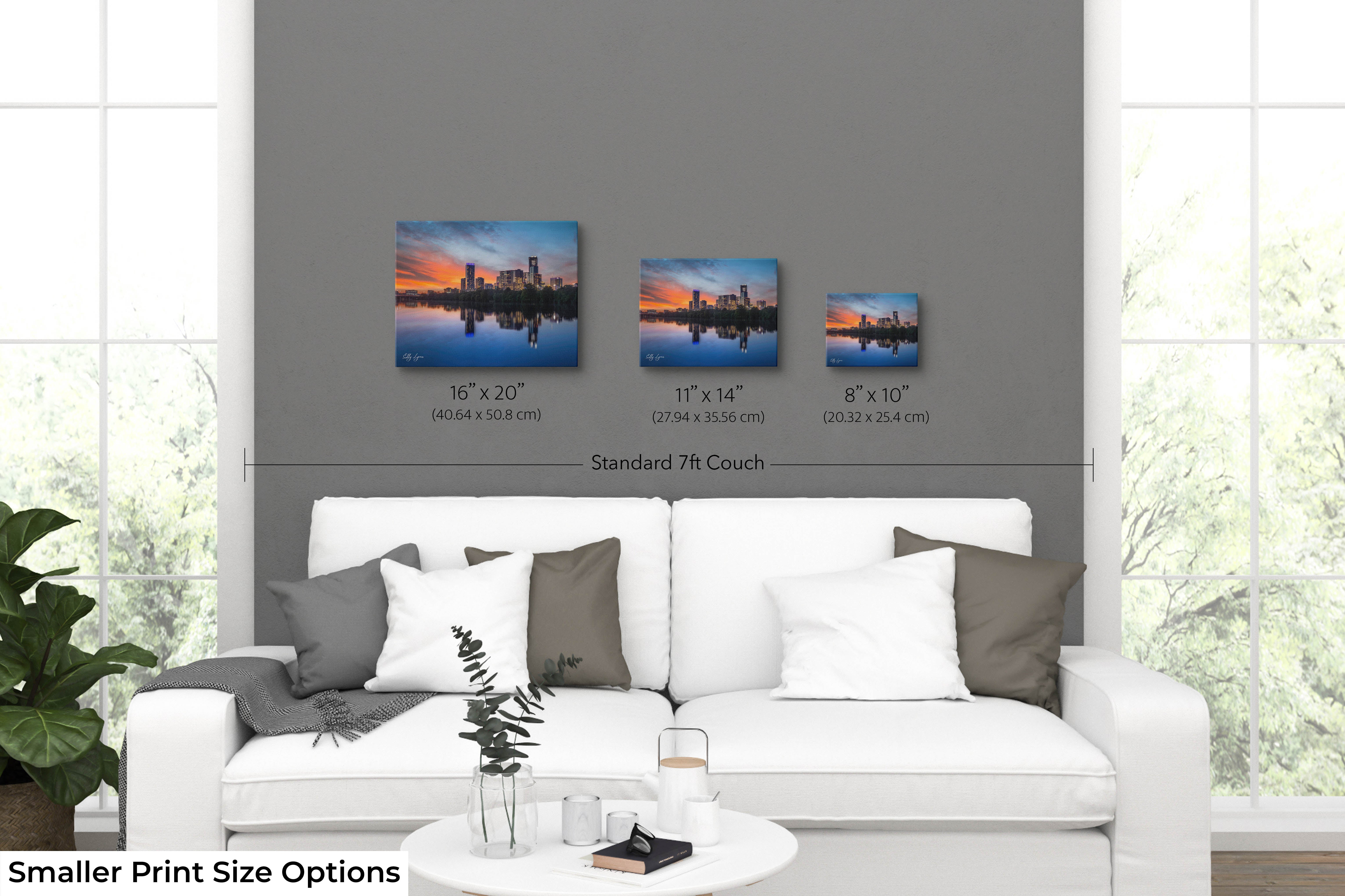 Austin Skyline Sunset – Vibrant Cityscape Art | Texas Skyline Print & Riverfront Wall Decor