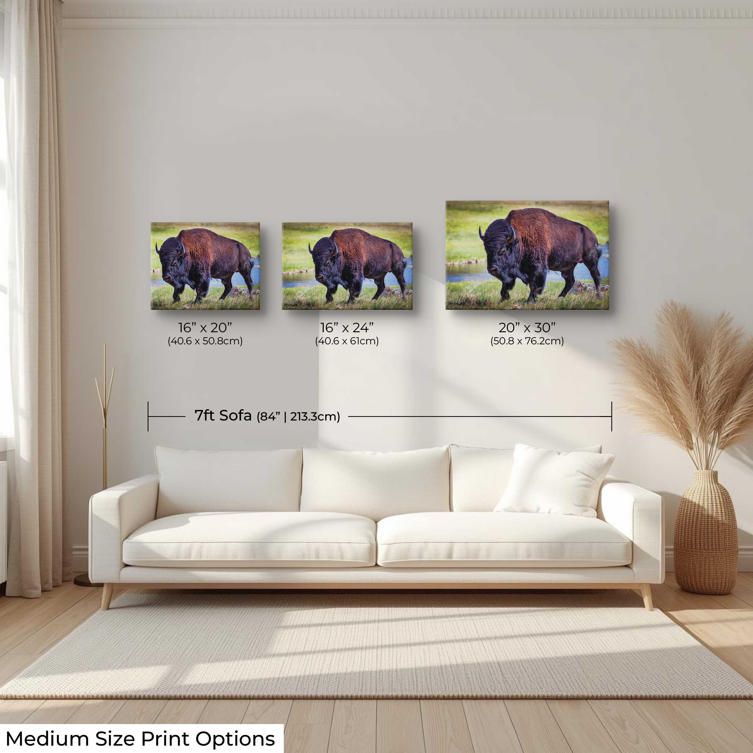 American Bison Wall Art Print – Yellowstone Wildlife Photography, Rustic Western Decor, Fine Art Buffalo Poster