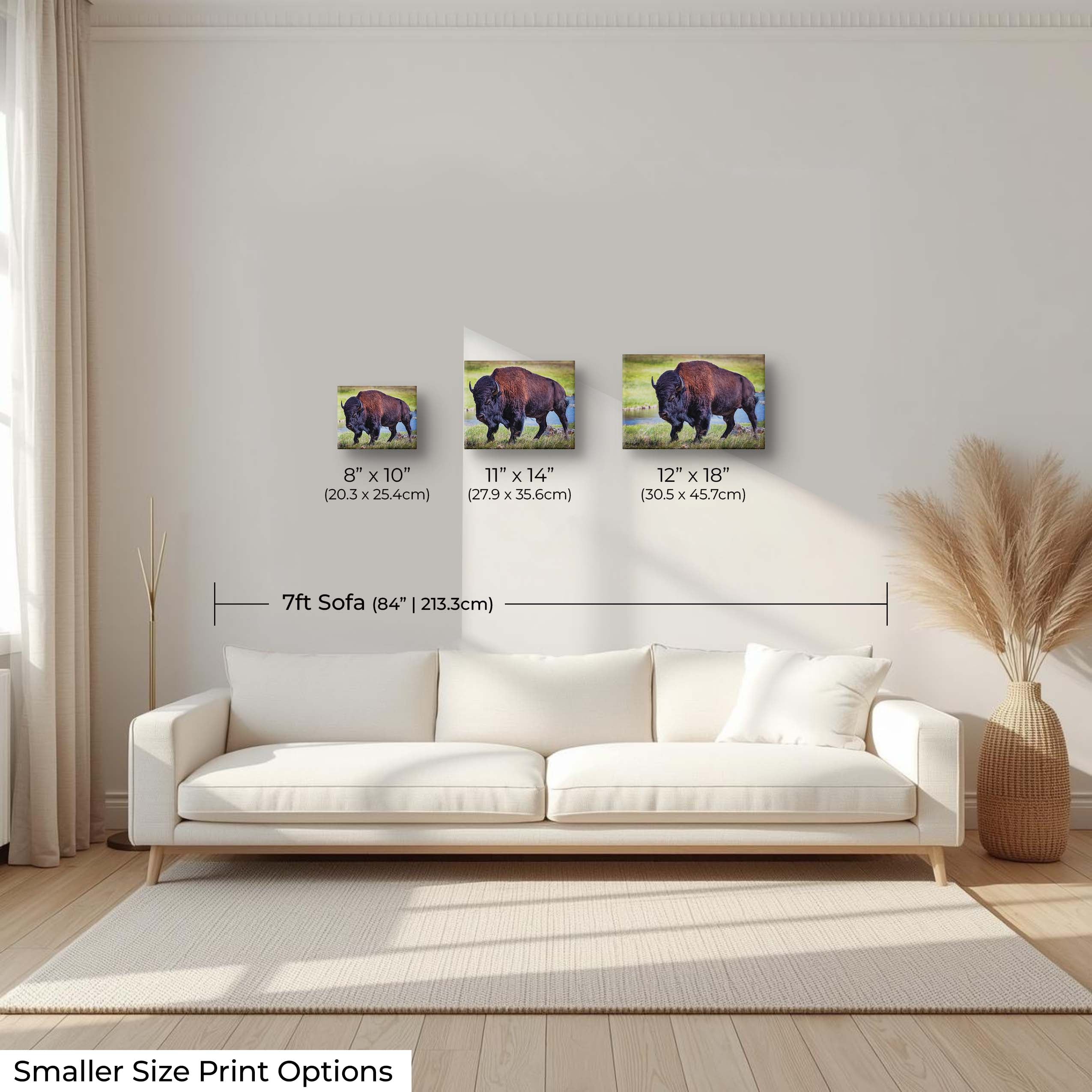 American Bison Wall Art Print – Yellowstone Wildlife Photography, Rustic Western Decor, Fine Art Buffalo Poster