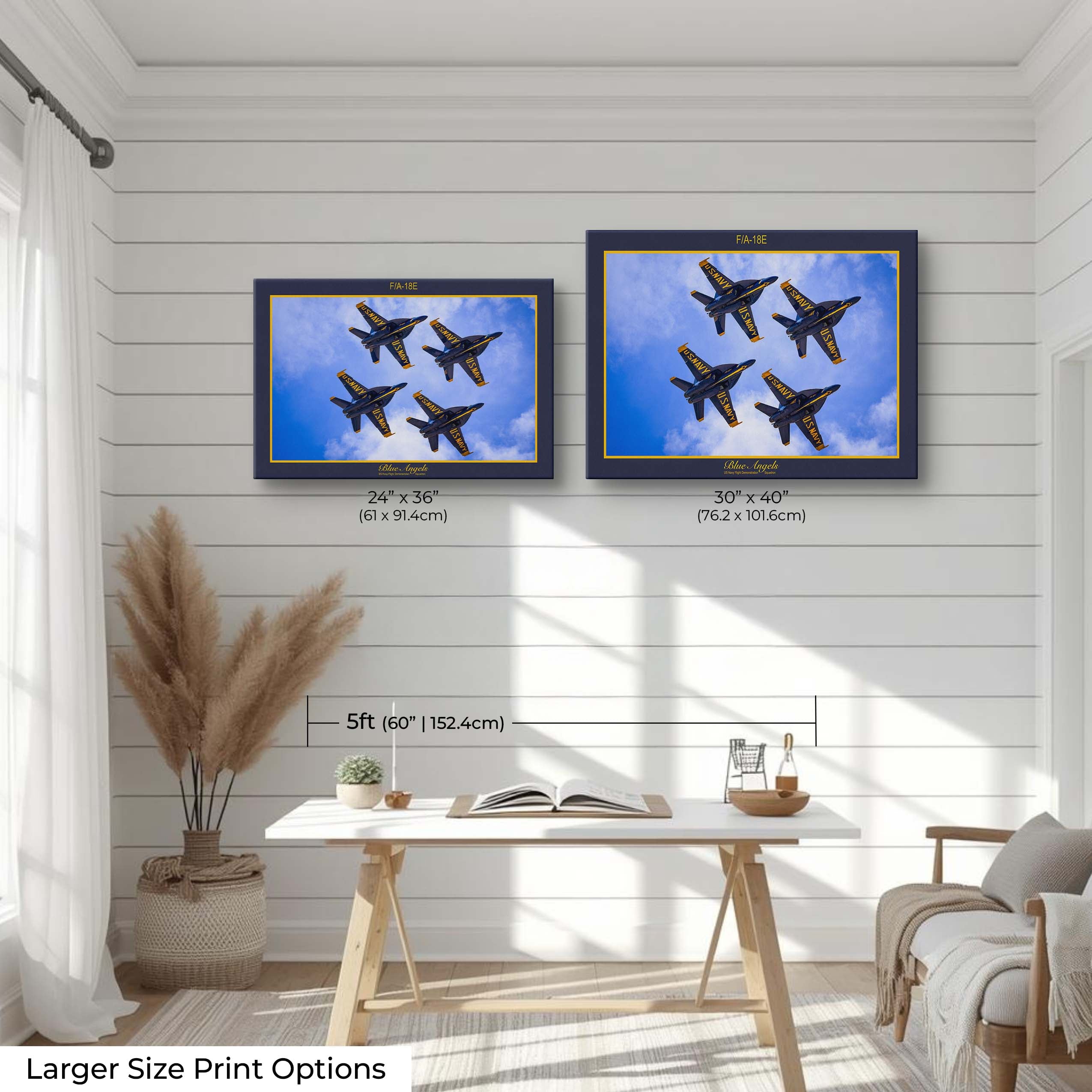 Blue Angels F/A-18E Diamond Formation Fine Art Print