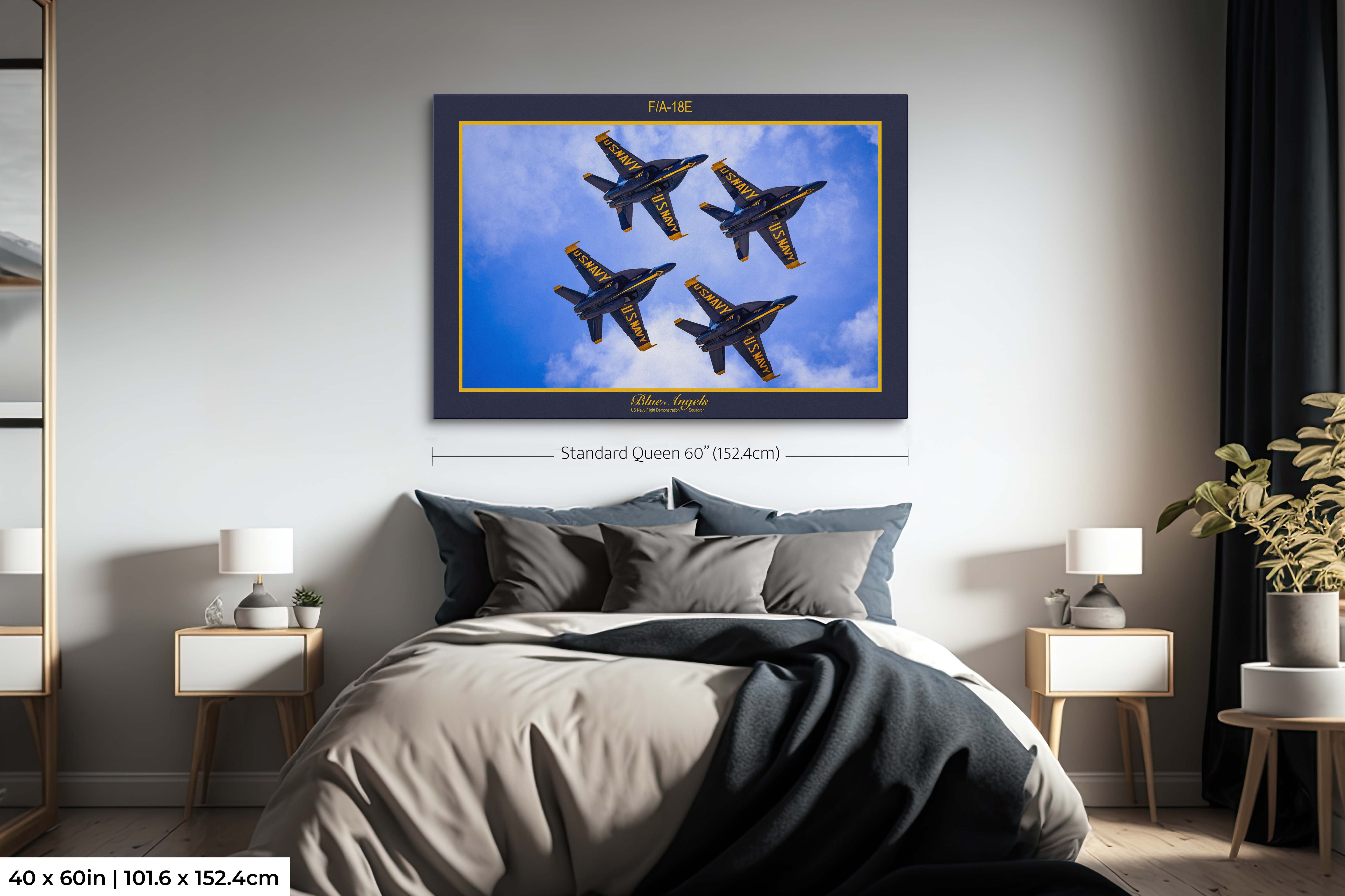 Blue Angels F/A-18E Diamond Formation Fine Art Print