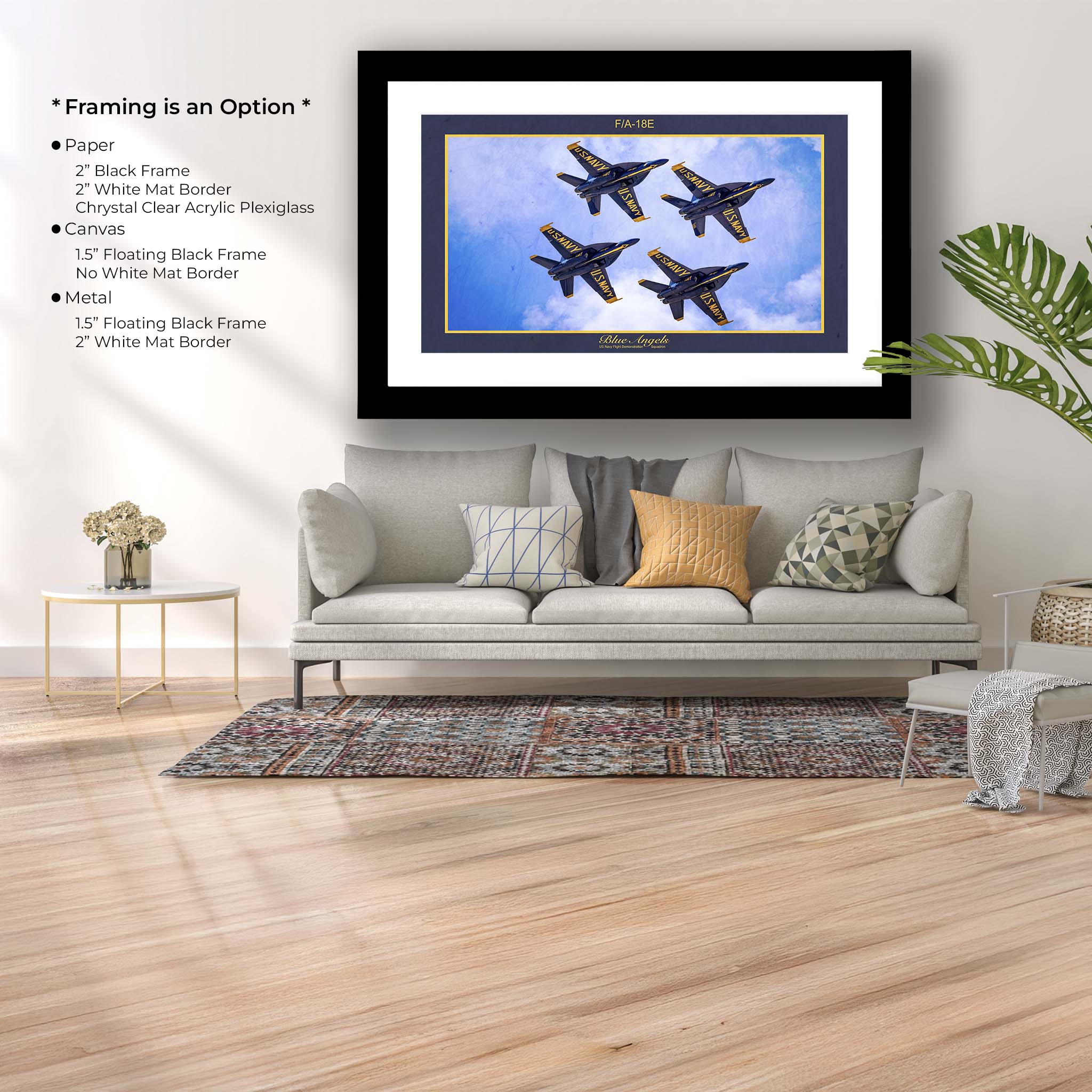Blue Angels F/A-18E Diamond Formation Fine Art Print