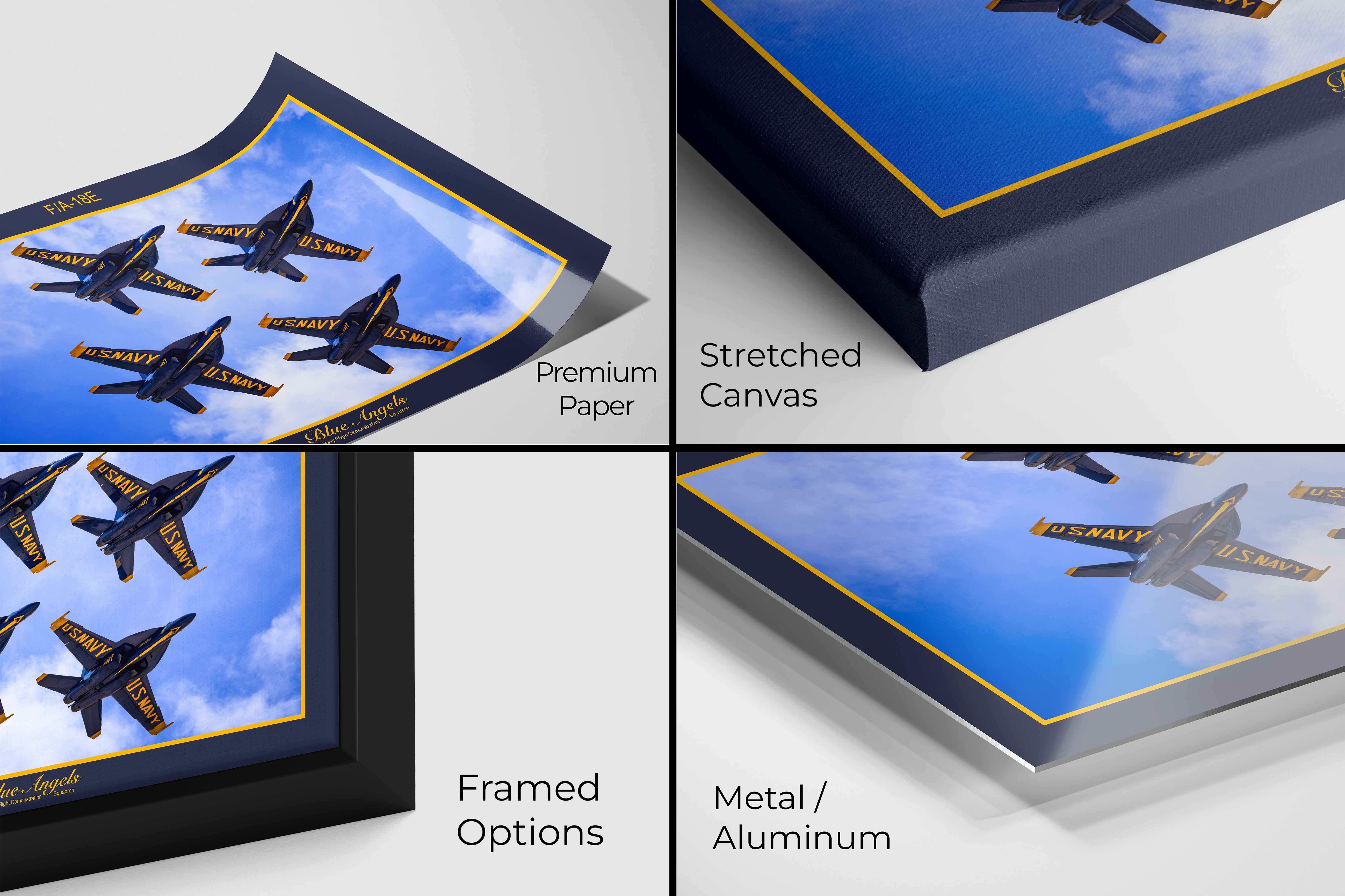 Blue Angels F/A-18E Diamond Formation Fine Art Print