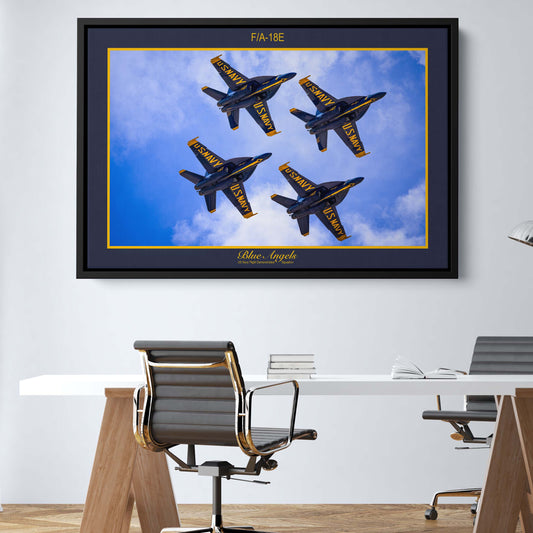 Blue Angels F/A-18E Diamond Formation Fine Art Print
