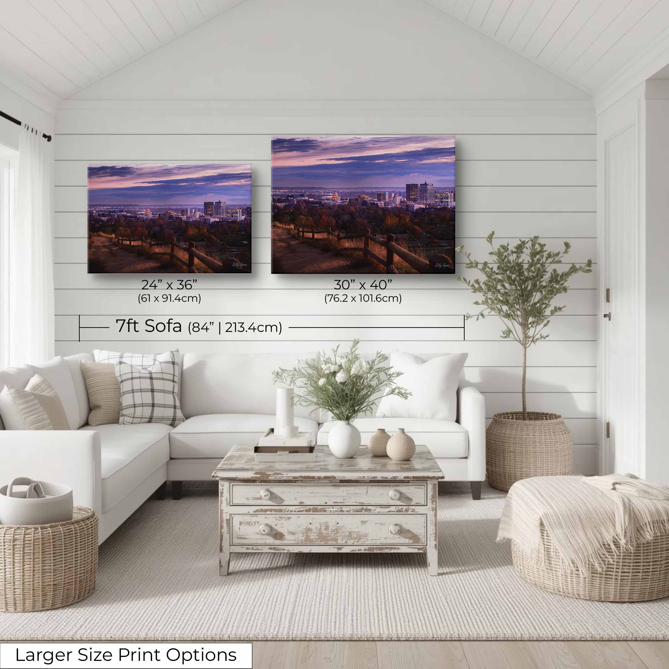 Boise Idaho Skyline Art Print – Sunset Cityscape from the Foothills