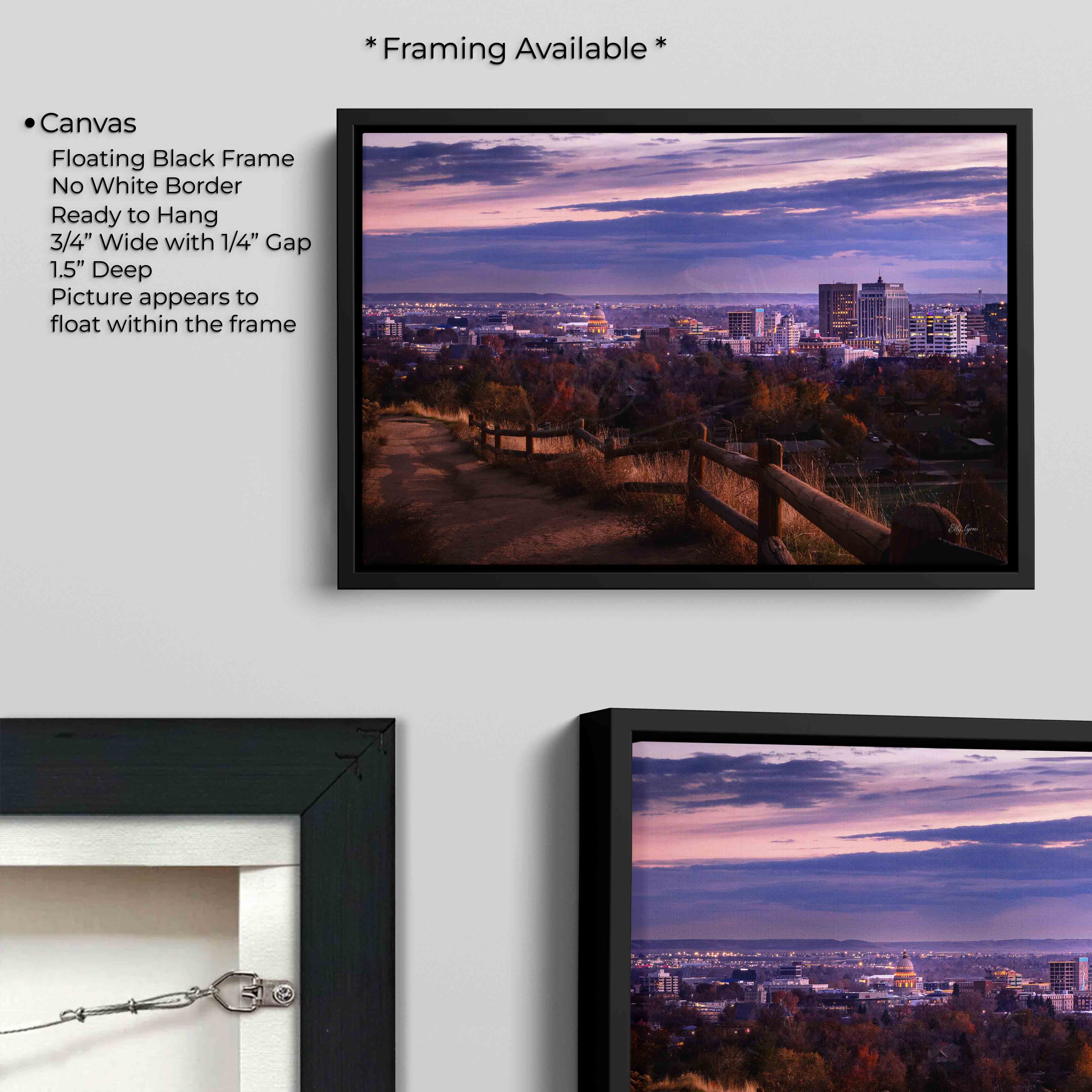 Boise Idaho Skyline Print, Foothills Sunset Wall Decor