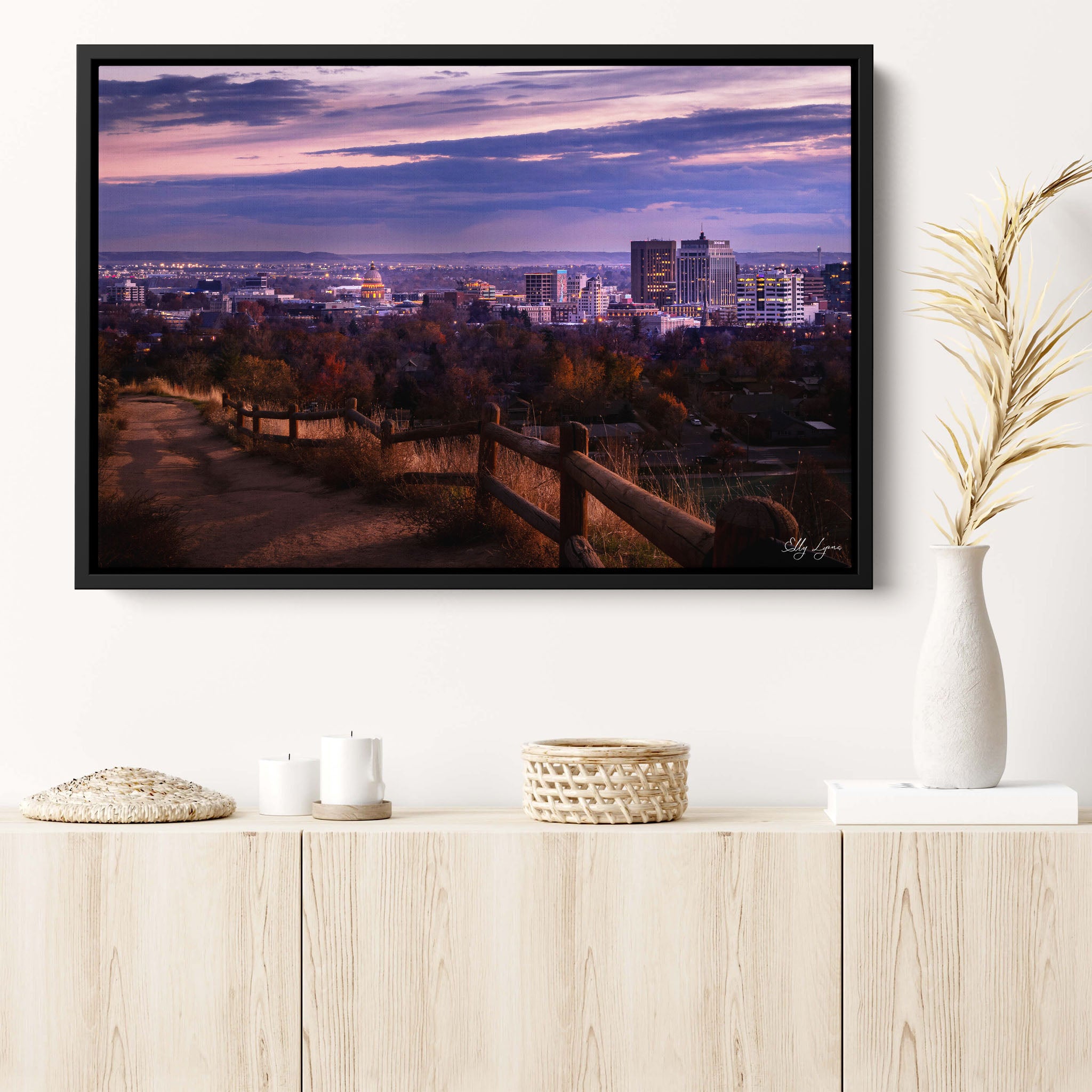 Boise Idaho Skyline Art Print – Sunset Cityscape from the Foothills