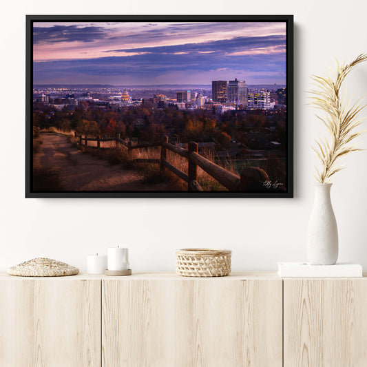 Boise Idaho Skyline Art Print – Sunset Cityscape from the Foothills