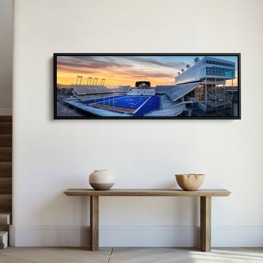 Blue Turf Art Print – Boise State Stadium Fine Art Panoramic Football Wall Decor