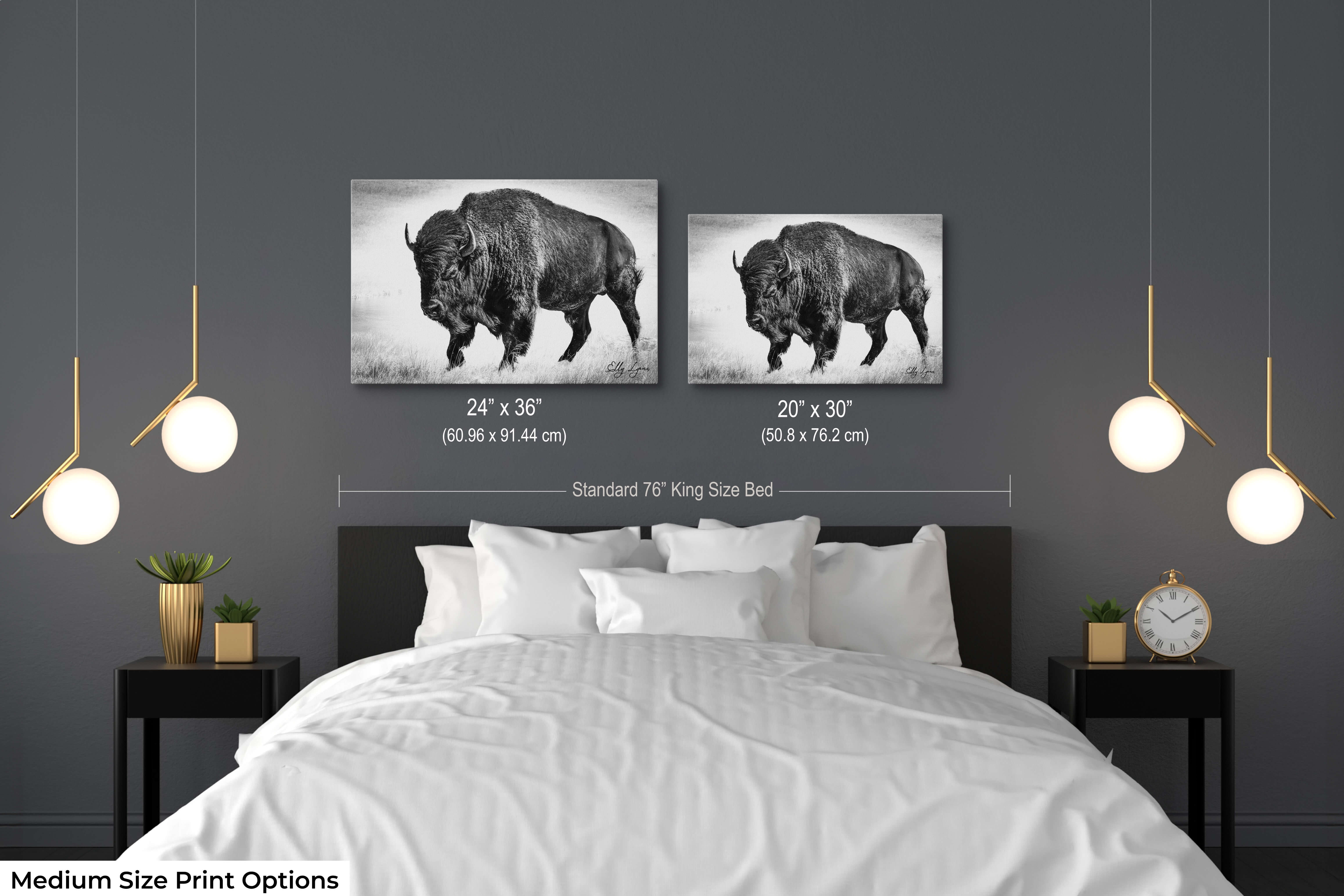 Buffalo Bison Art Print – Yellowstone Wildlife Art Prints | Rustic Western Wall Decor