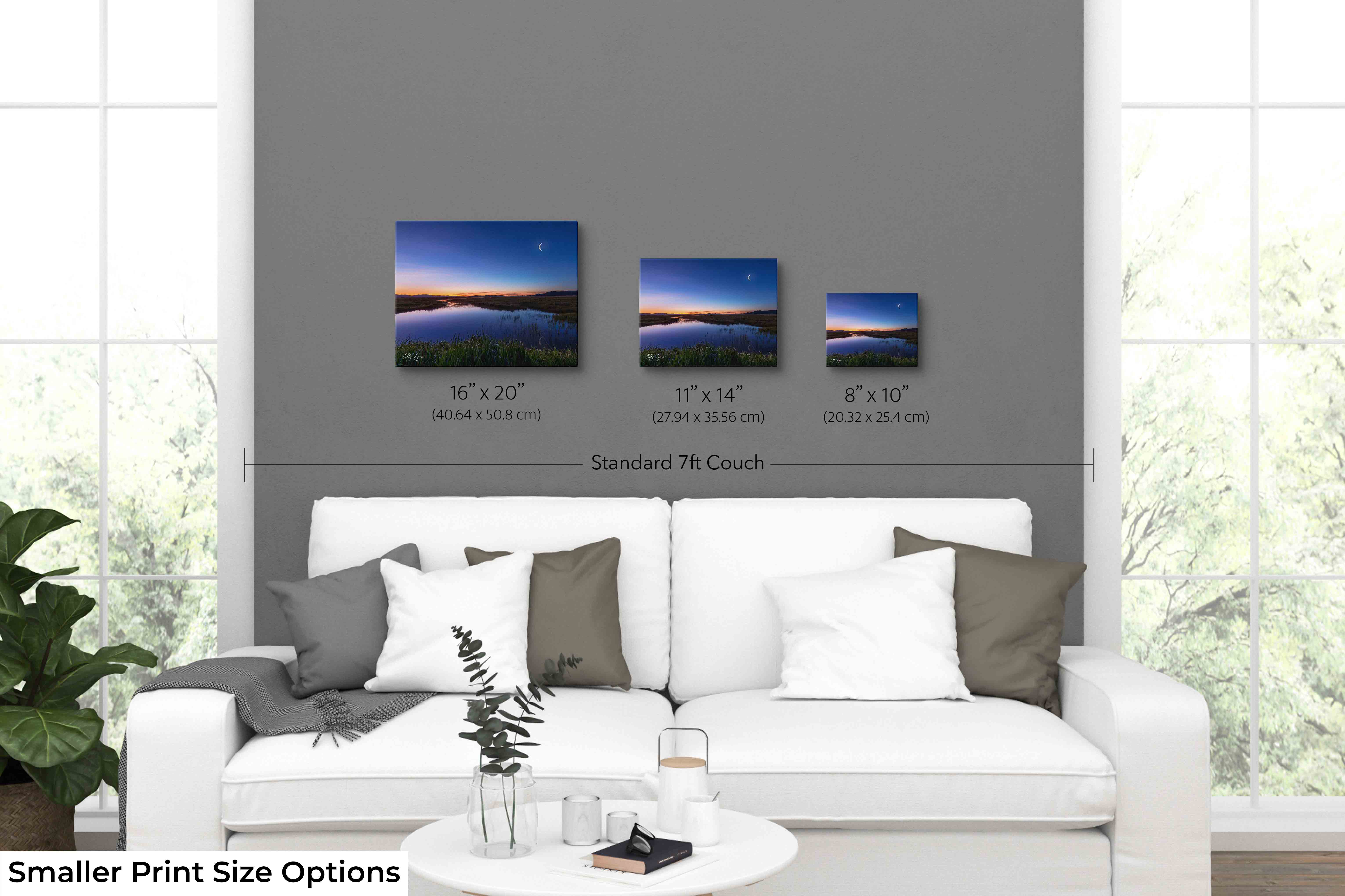 “Moonrise Over Still Waters” - Camas Prairie Idaho at Twilight Fine Art Print