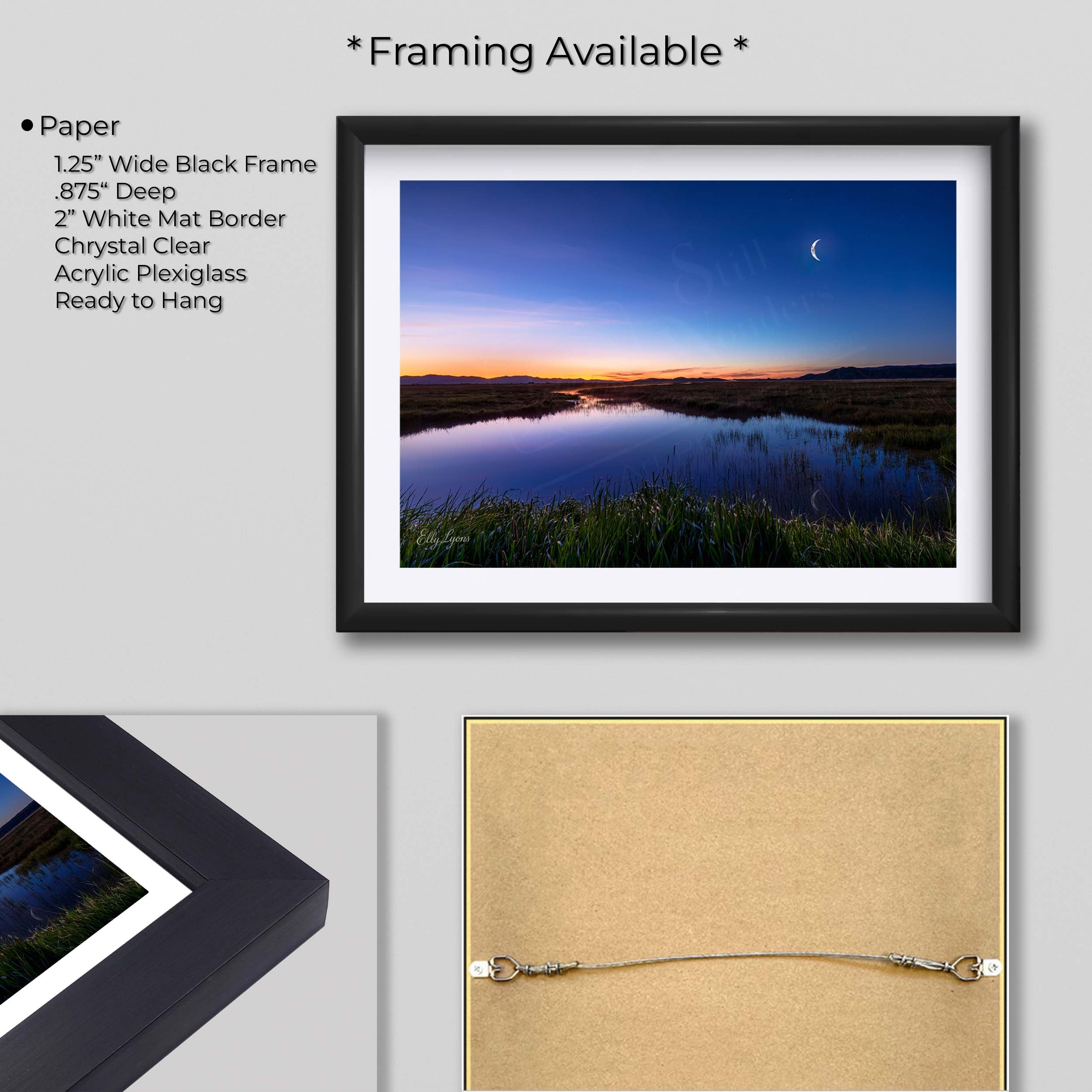 Camas Prairie Idaho Twilight Print - “Moonrise Over Still Waters”