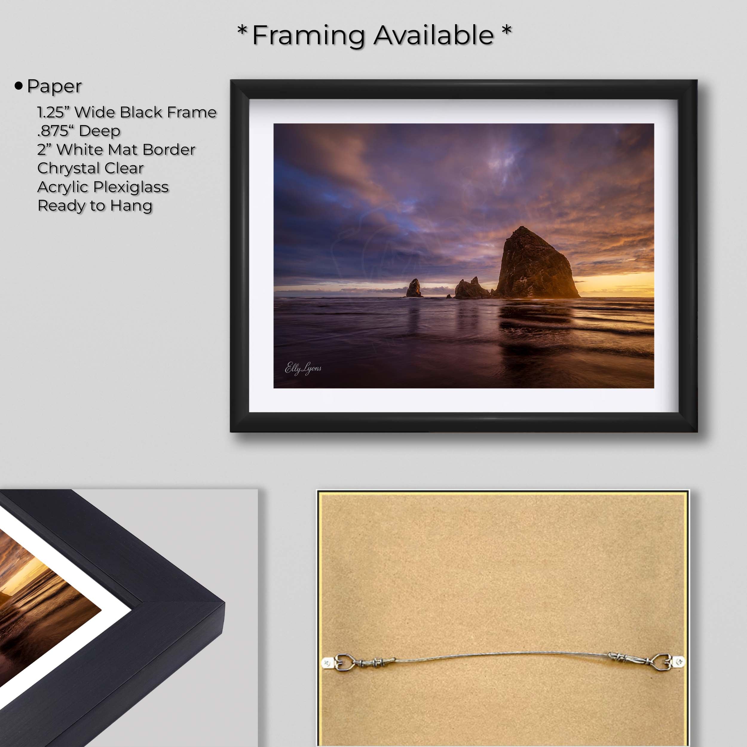 Haystack Rock Sunset Print - "Refuge in the Chaos"