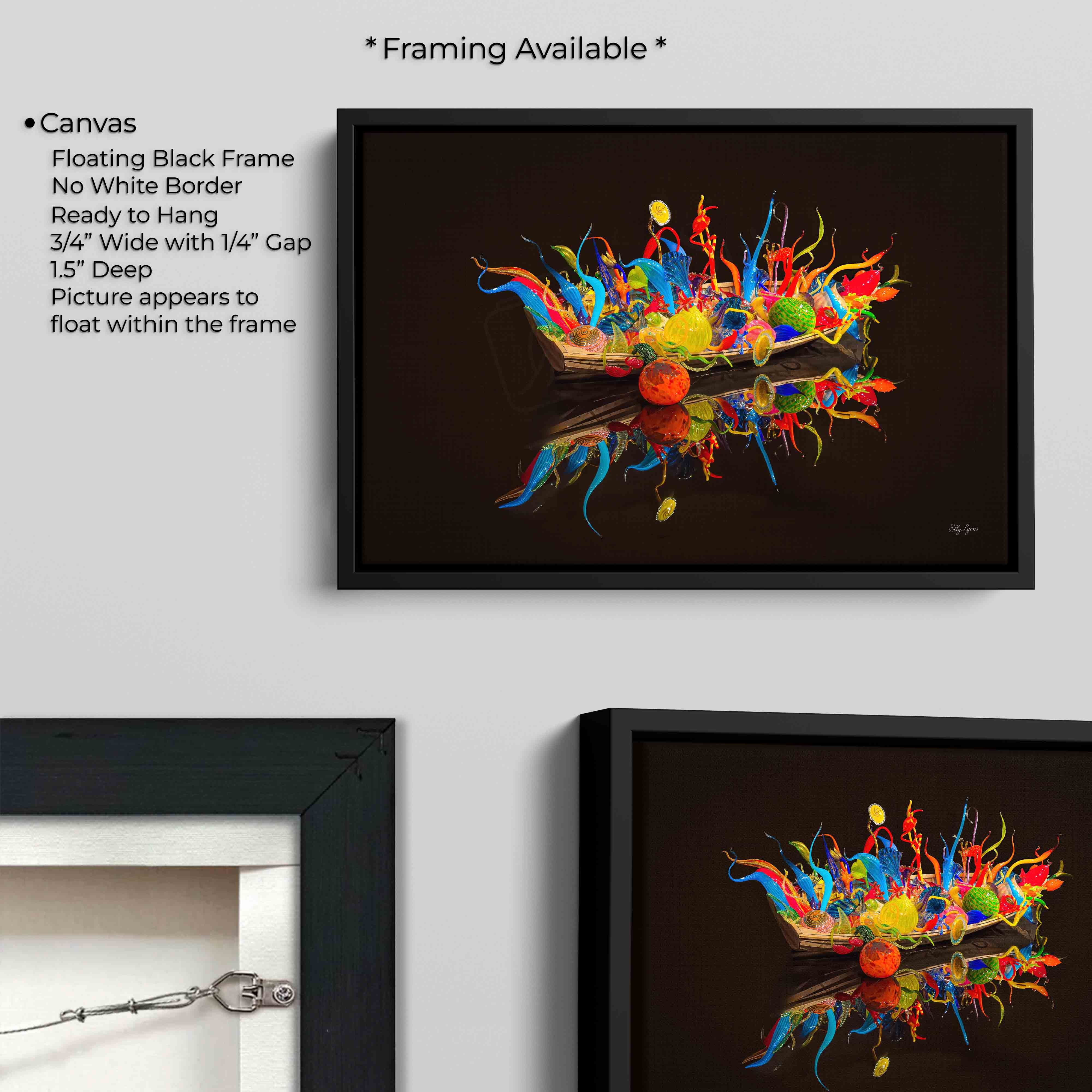 Vibrant Glass Boat Contemporary Abstract Print - "Beauty From Chaos"