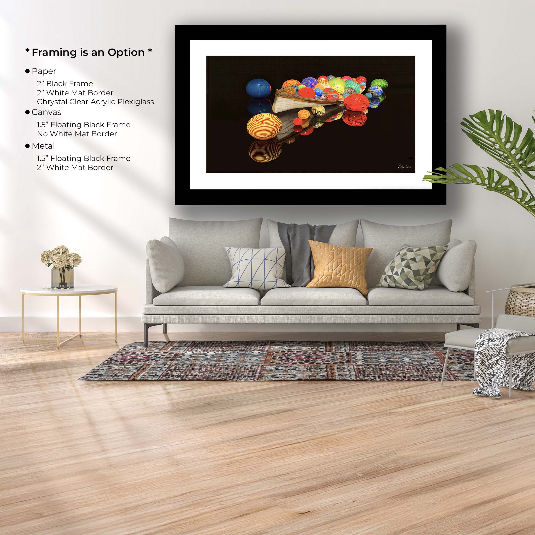 Modern Fine Art Print – Celestial Reflections Abstract Boat and Colorful Wall Art