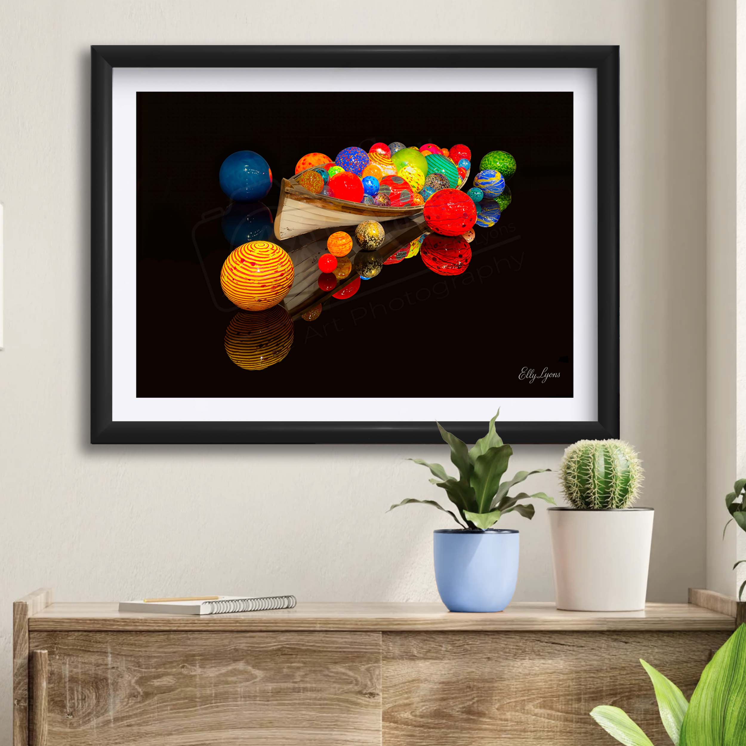 Abstract Boat, Colorful Modern Print - "Treasures Waiting"